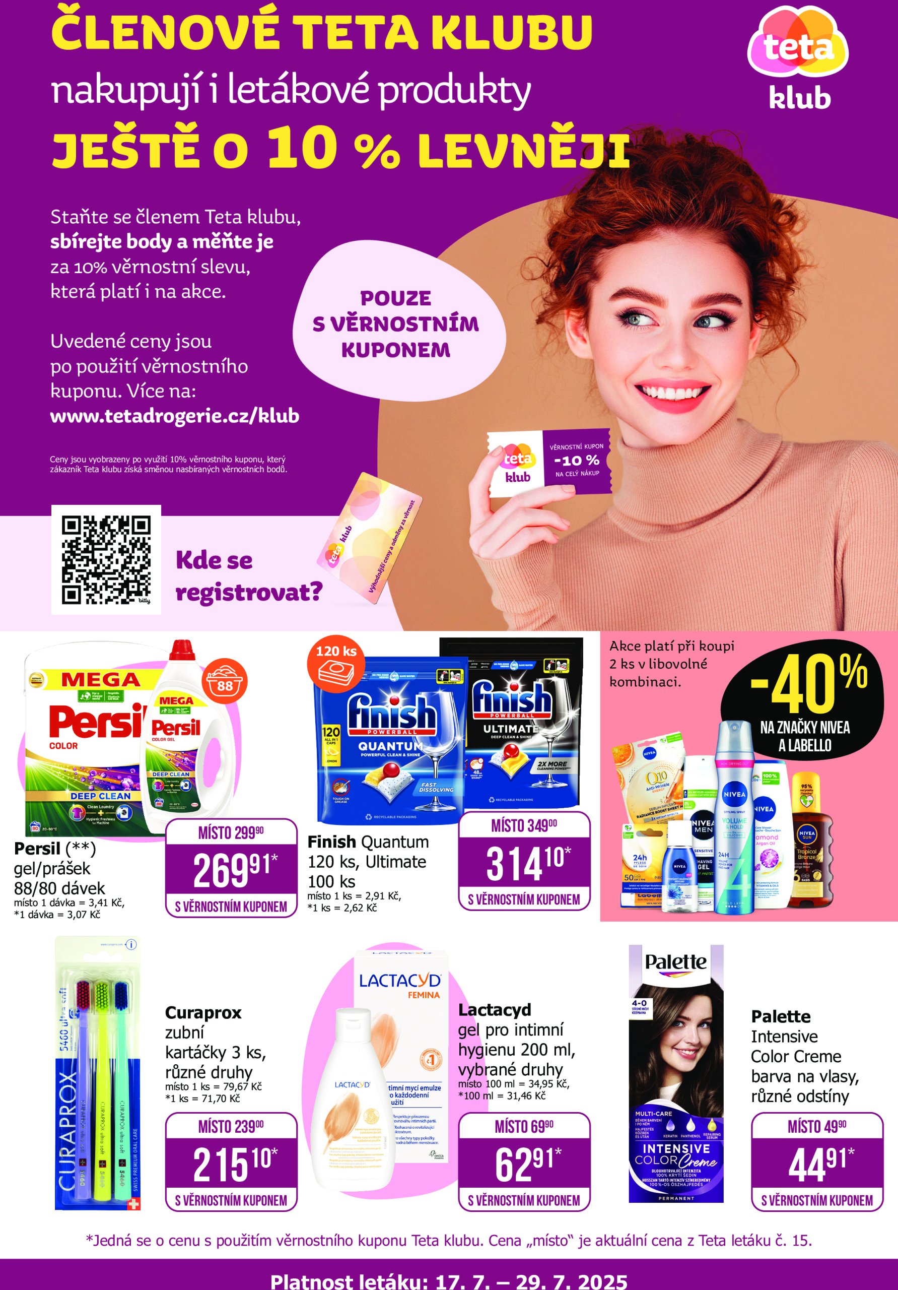 teta-drogerie - Leták Teta drogerie - Klubová akce od 17.07. do 29.07.