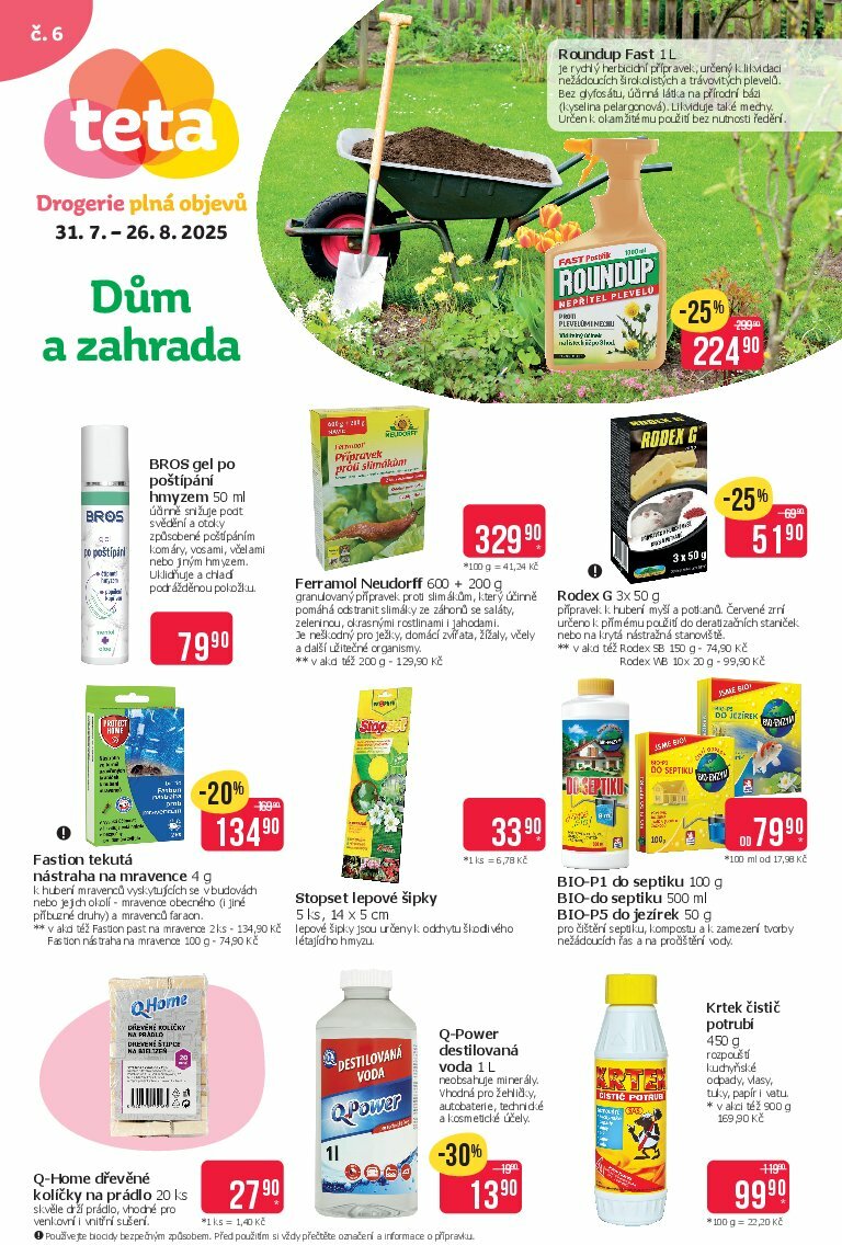 teta-drogerie - Leták Teta drogerie - Dům a zahrada od 31.07. do 26.08.