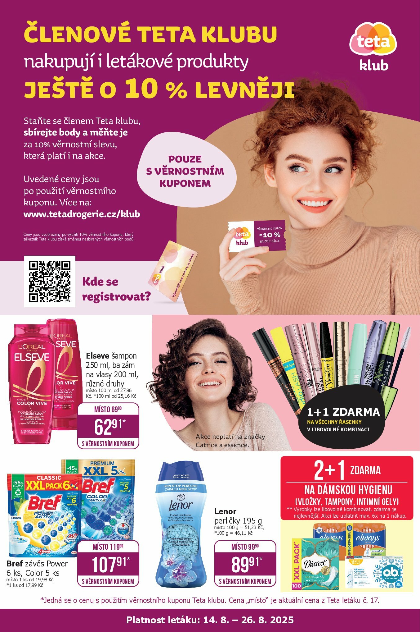 teta-drogerie - Leták Teta drogerie - Klubová akce od 14.08. do 26.08.