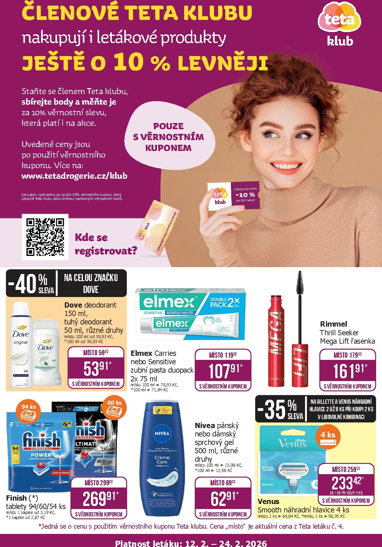 teta-drogerie - Teta drogerie - Klub leták platný od čtvrtka 12.02.2026 do úterý 24.02.2026