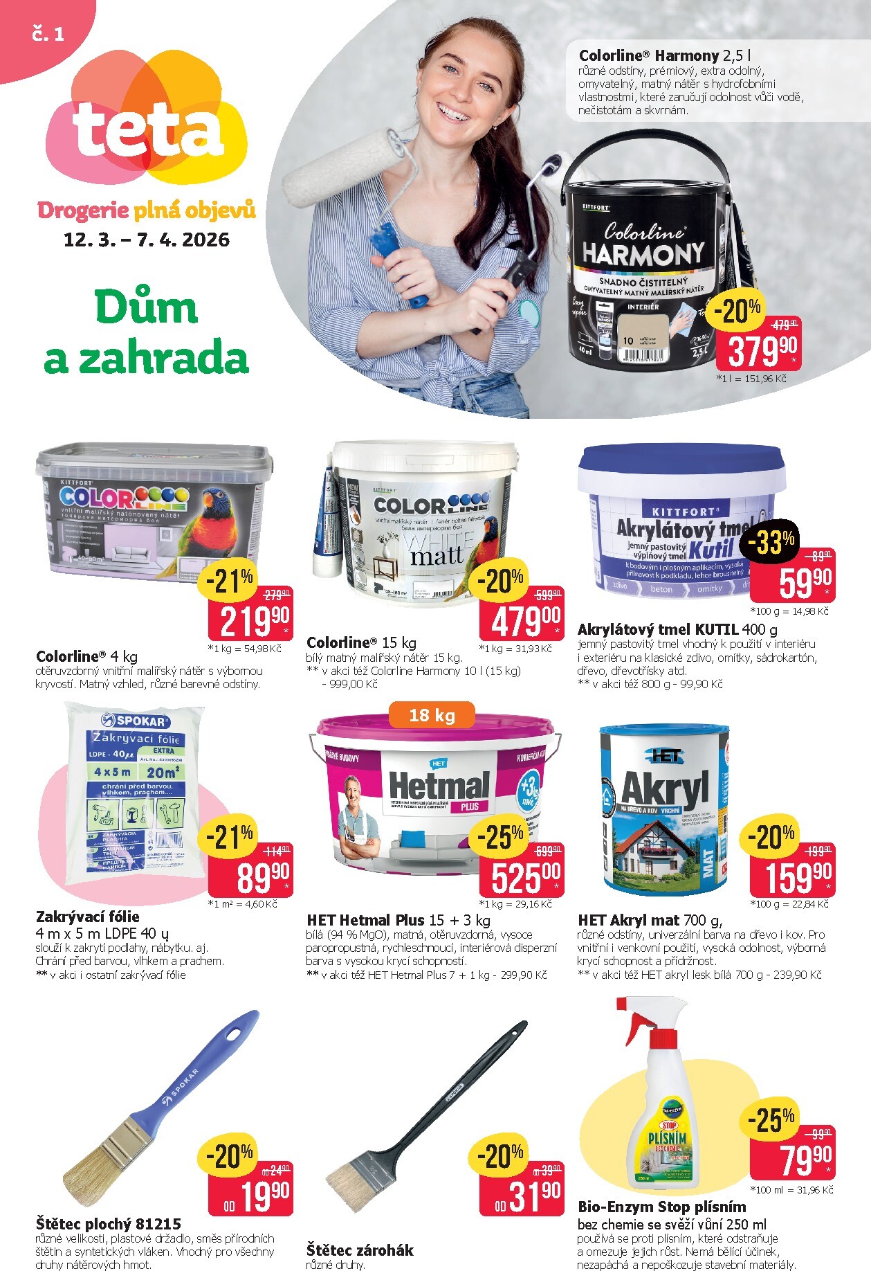 teta-drogerie - Teta drogerie - Dům a zahrada leták platný od čtvrtka 12.03.2026 do úterý 07.04.2026