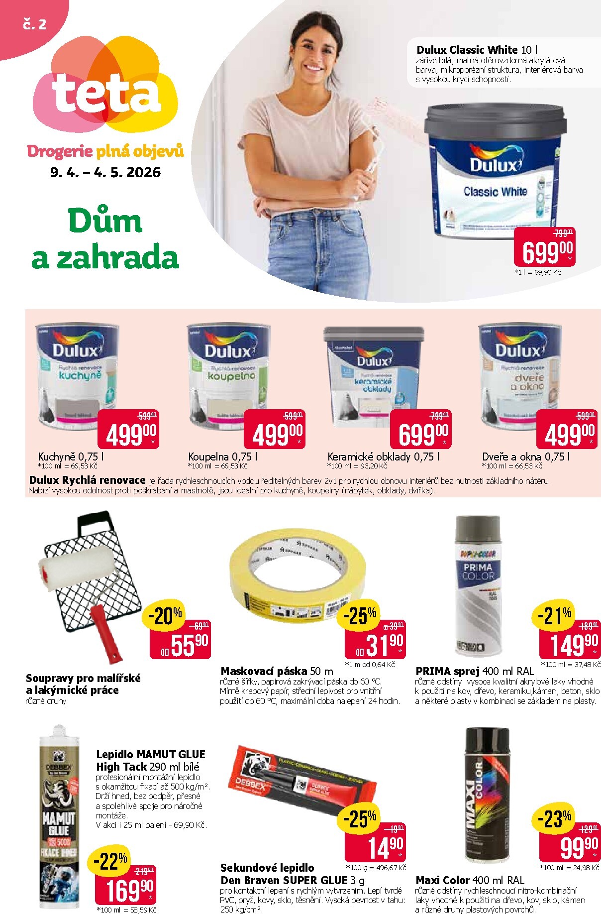 teta-drogerie - Budoucí Teta drogerie - Dům a zahrada leták platný od čtvrtka 09.04.2026 do pondělí 04.05.2026