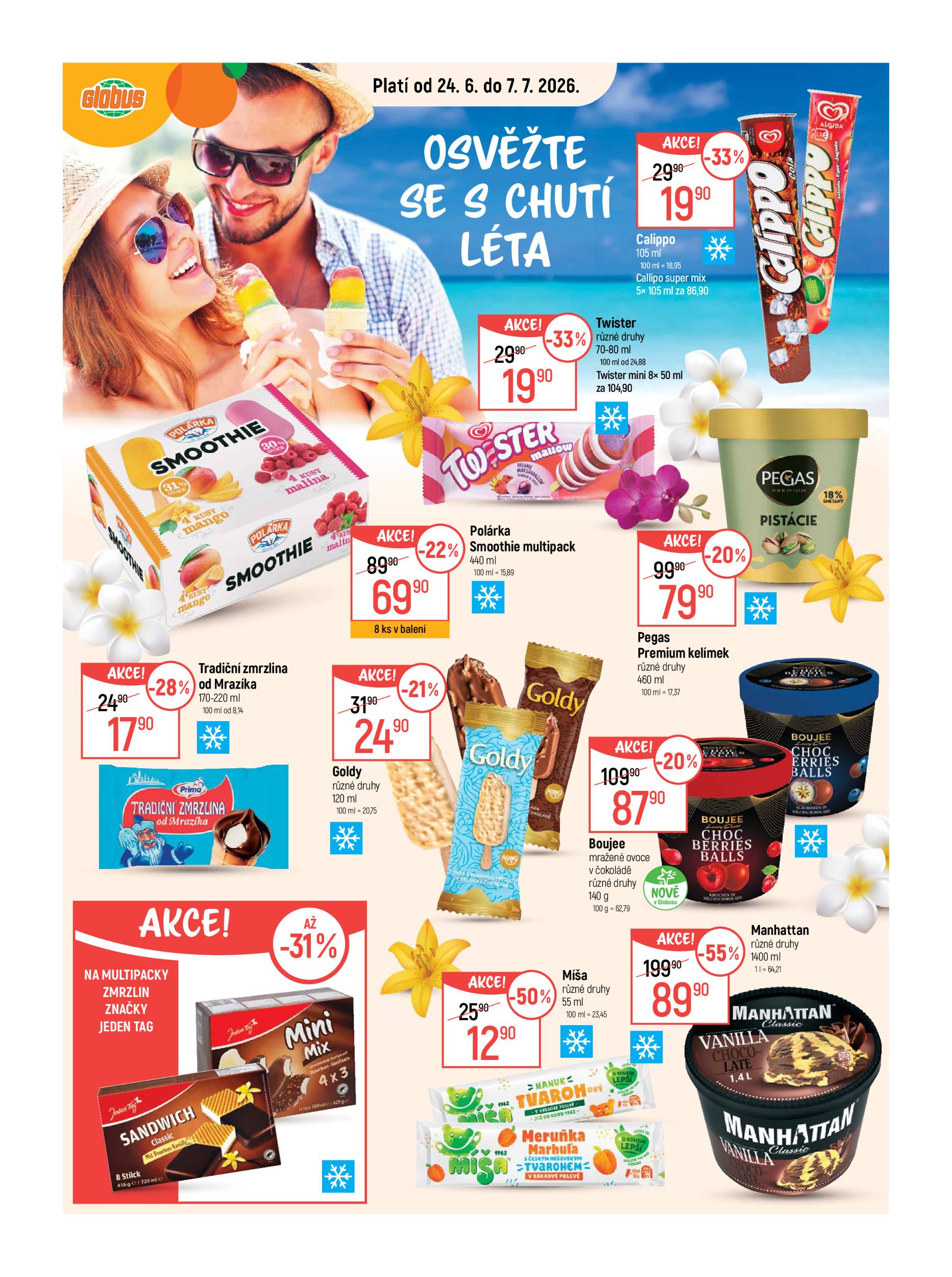 globus - Globus - Osvěžte se leták na příští týden od středy 24.06.2026 do úterý 07.07.2026 - page: 1