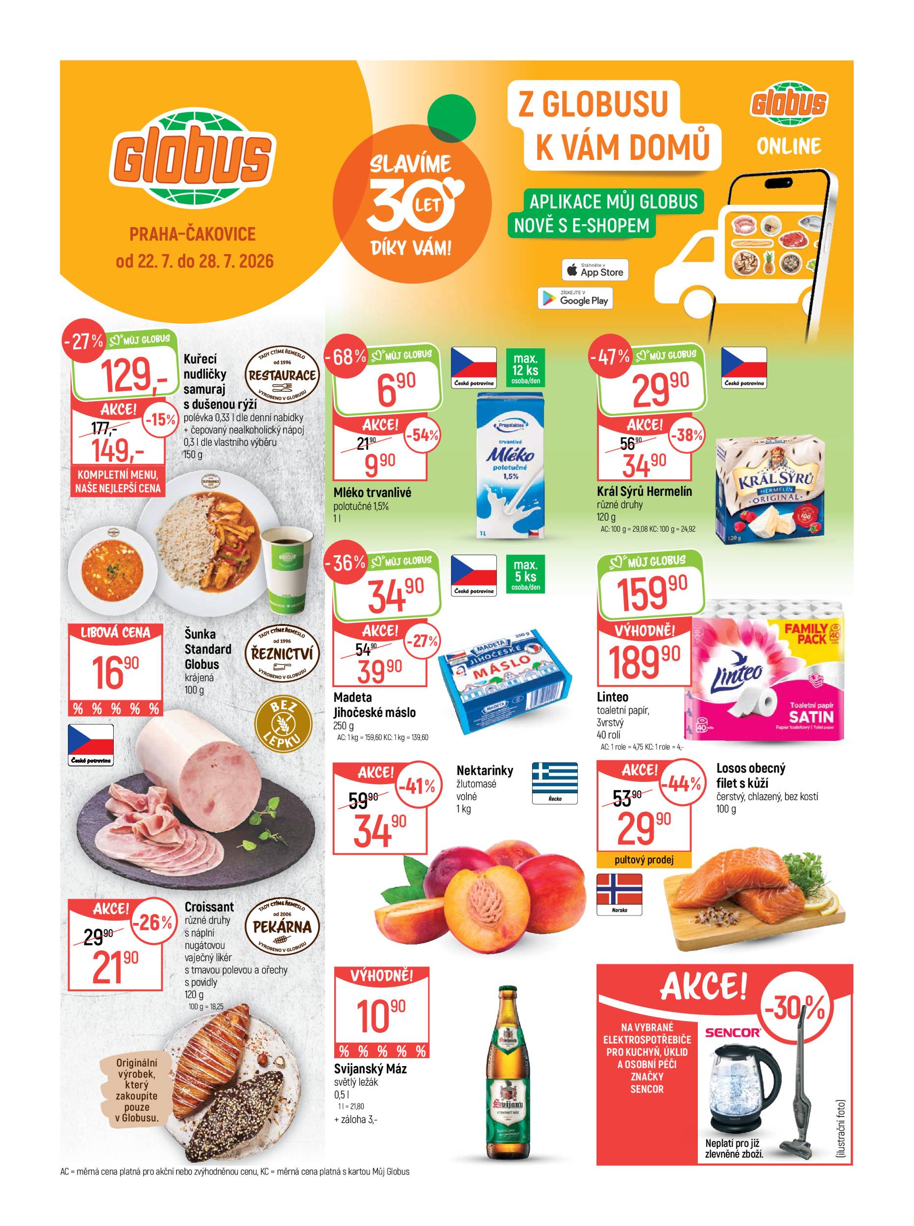 globus - Globus - 30 LET leták na příští týden od úterý 21.07.2026 do úterý 28.07.2026