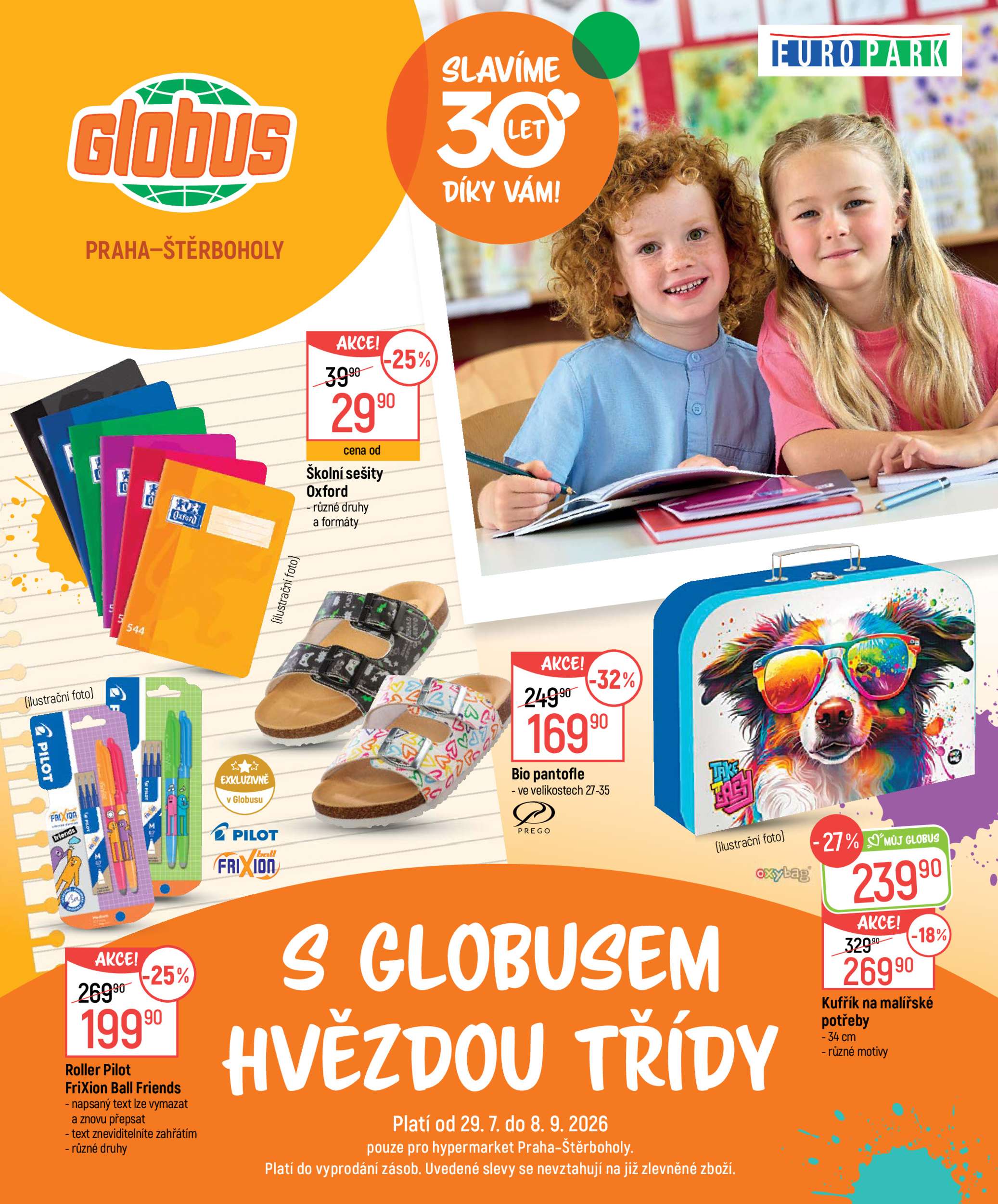 globus - Globus Praha - Štěrboholy - Škola leták na příští týden od úterý 28.07.2026 do úterý 08.09.2026