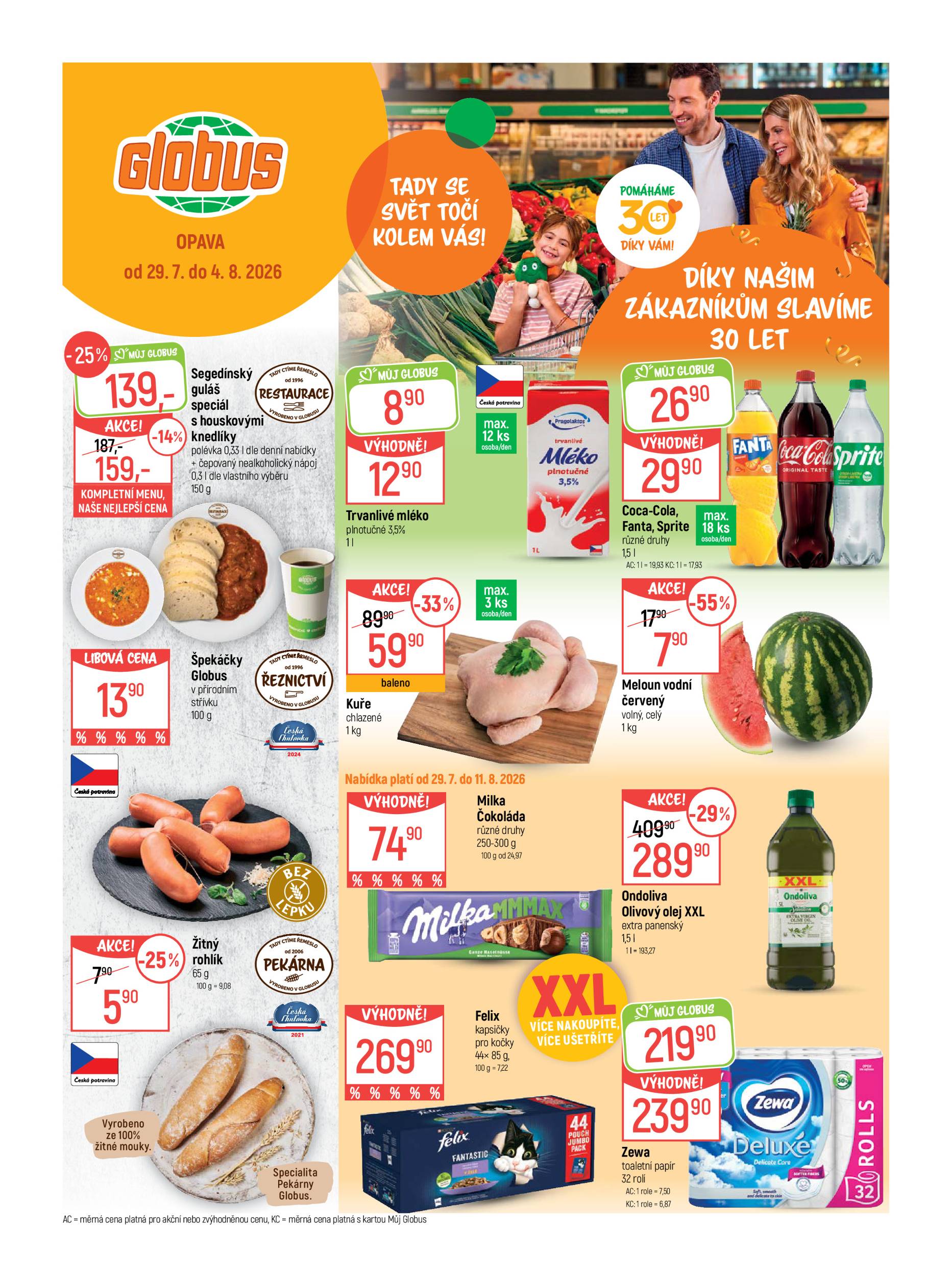 globus - Globus - Opava leták na příští týden od středy 29.07.2026 do úterý 04.08.2026