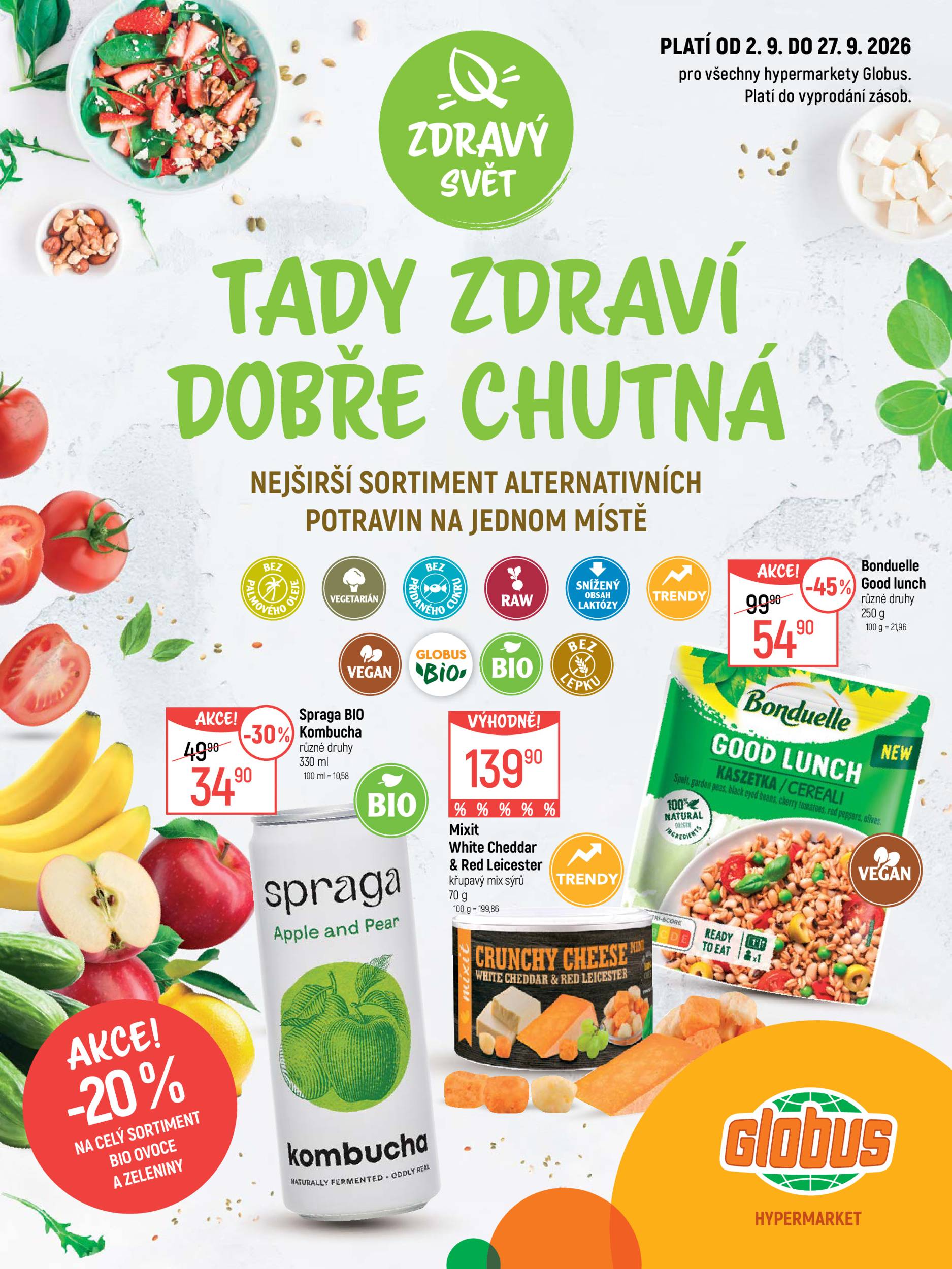 globus - Globus - Zdravý svět leták na příští týden od středy 02.09.2026 do neděle 27.09.2026