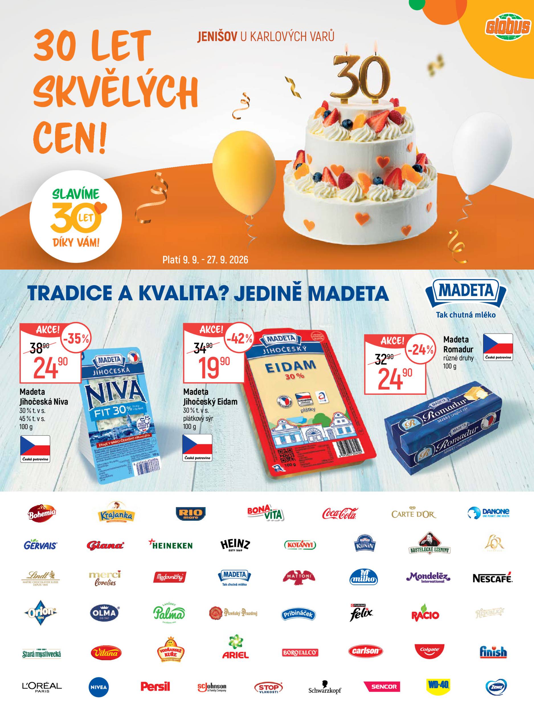 globus - Globus - Karlovy Vary-Jenišov leták na příští týden od středy 09.09.2026 do neděle 27.09.2026