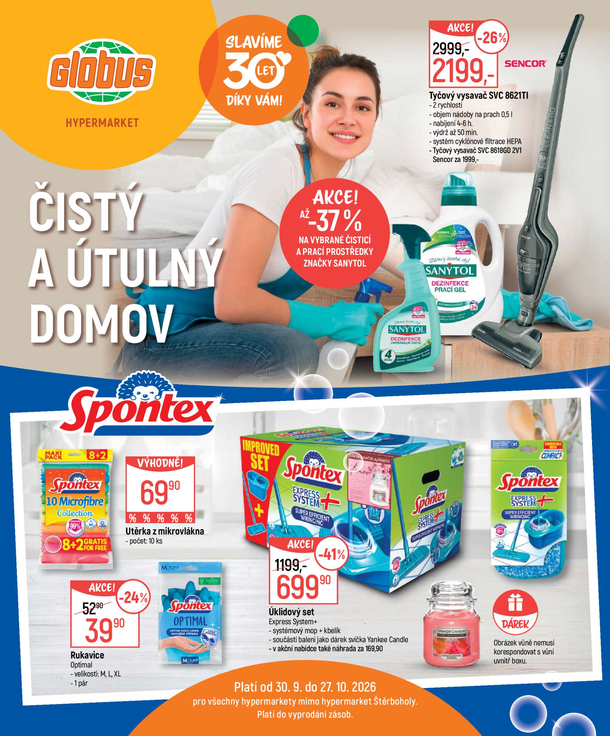 globus - Globus - Čistý a útulný domov leták na příští týden od středy 30.09.2026 do úterý 27.10.2026