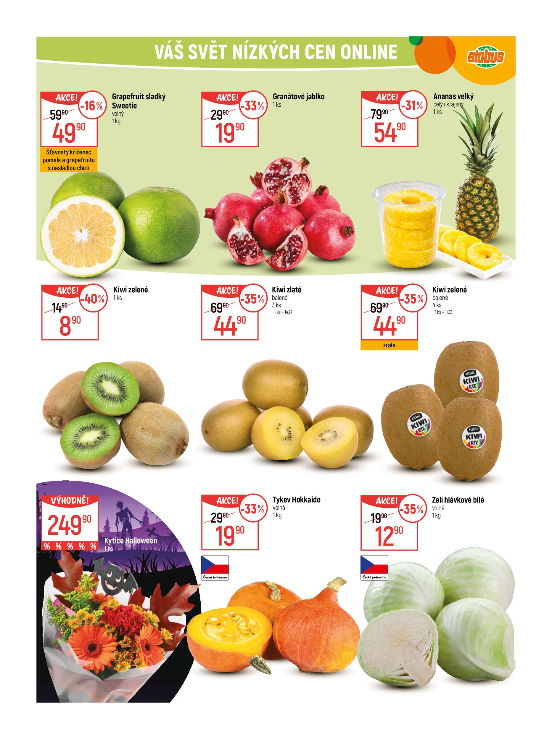 globus - Aktuální leták Globus - Váš svět nízkých cen od 29.10. do 04.11.
