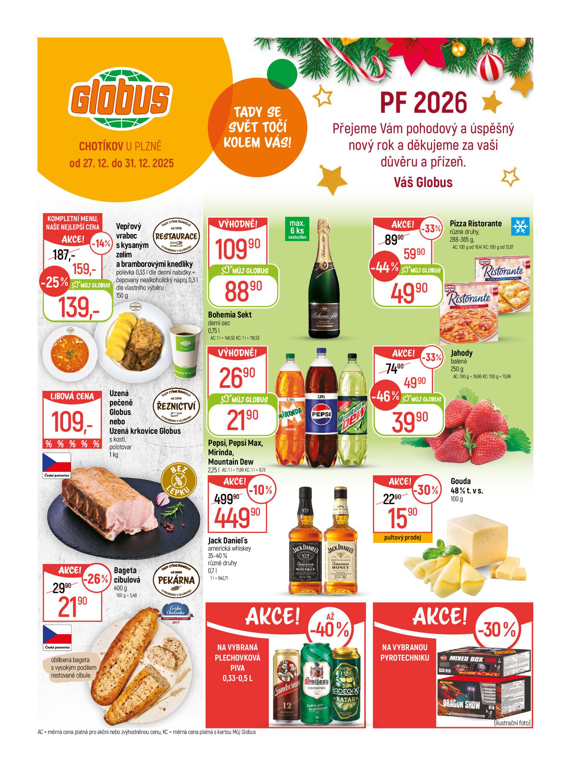 globus - Aktuální leták Globus - Plzeň - Chotíkov od 27.12. do 31.12.