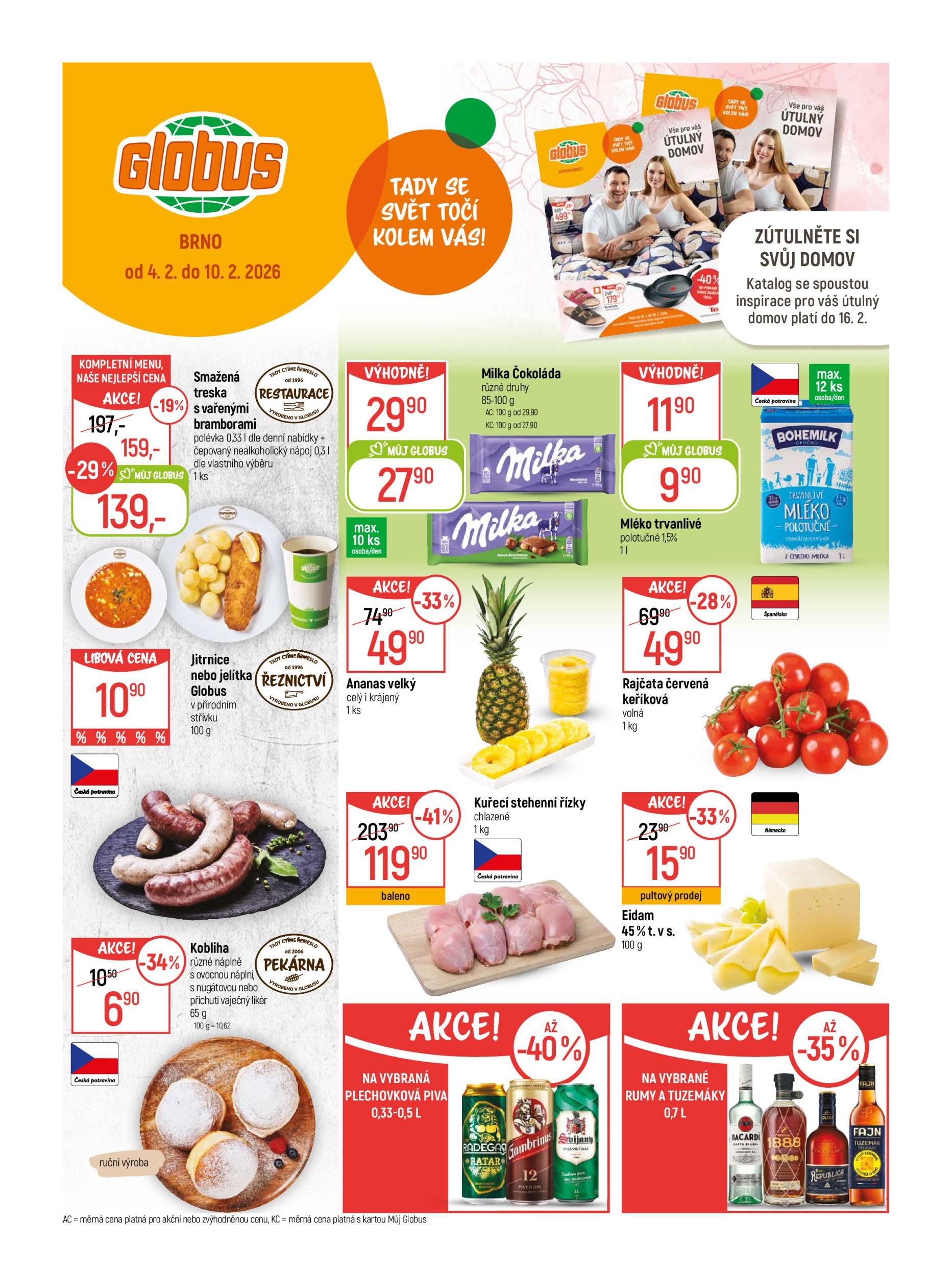 globus - Globus - Brno leták platný od středy 04.02.2026 do úterý 10.02.2026