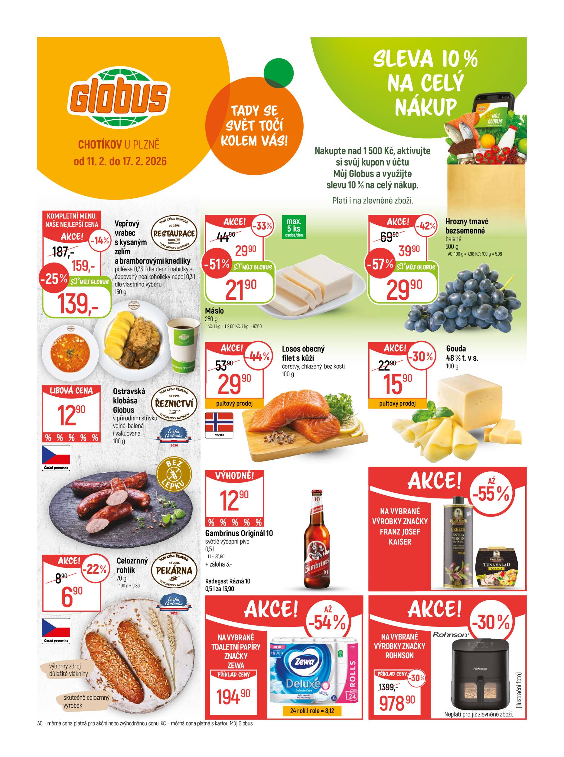 globus - Globus - Plzeň - Chotíkov leták platný od středy 11.02.2026 do úterý 17.02.2026