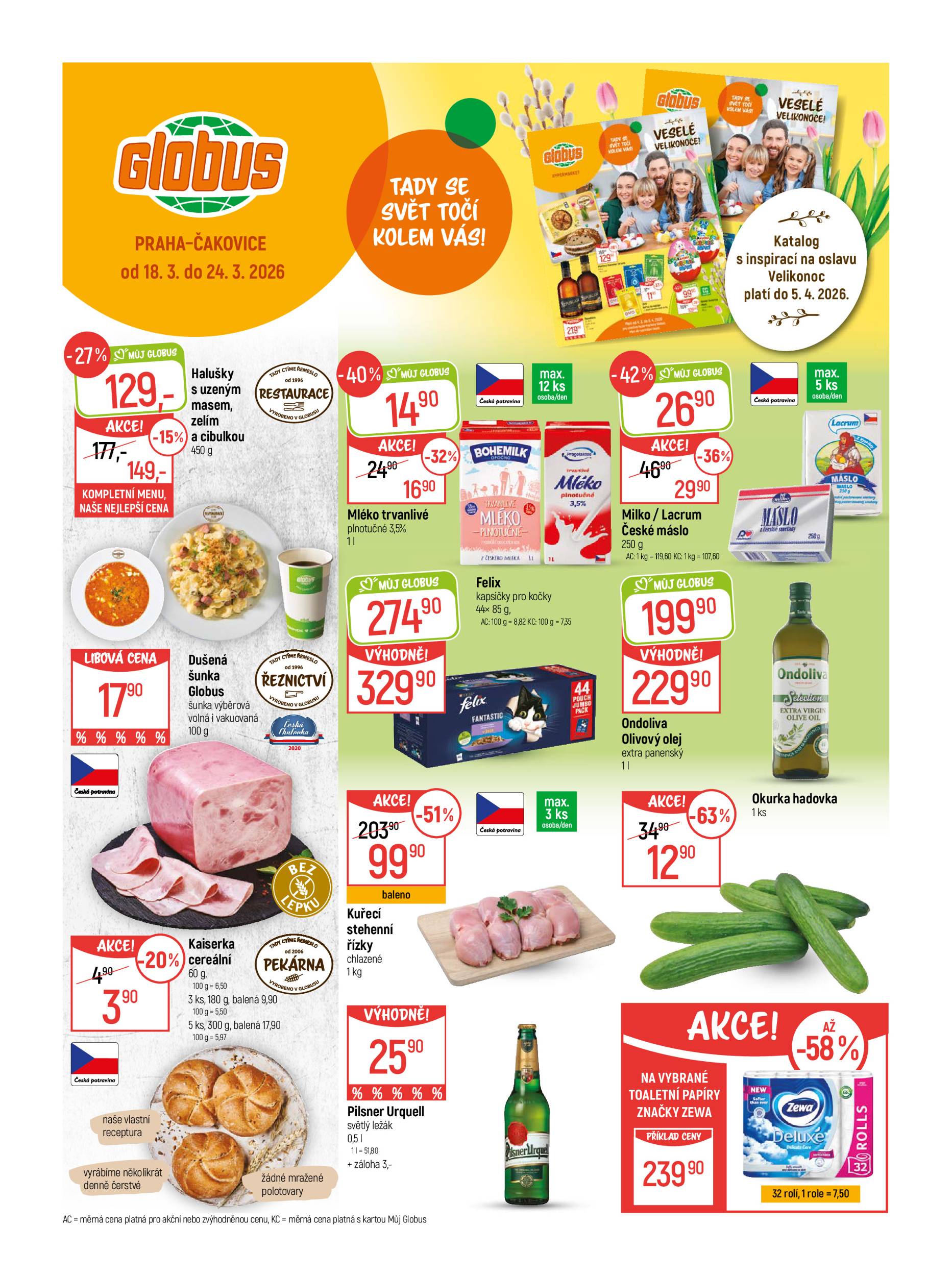 globus - Globus - Praha - Čakovice leták platný od středy 18.03.2026 do úterý 24.03.2026
