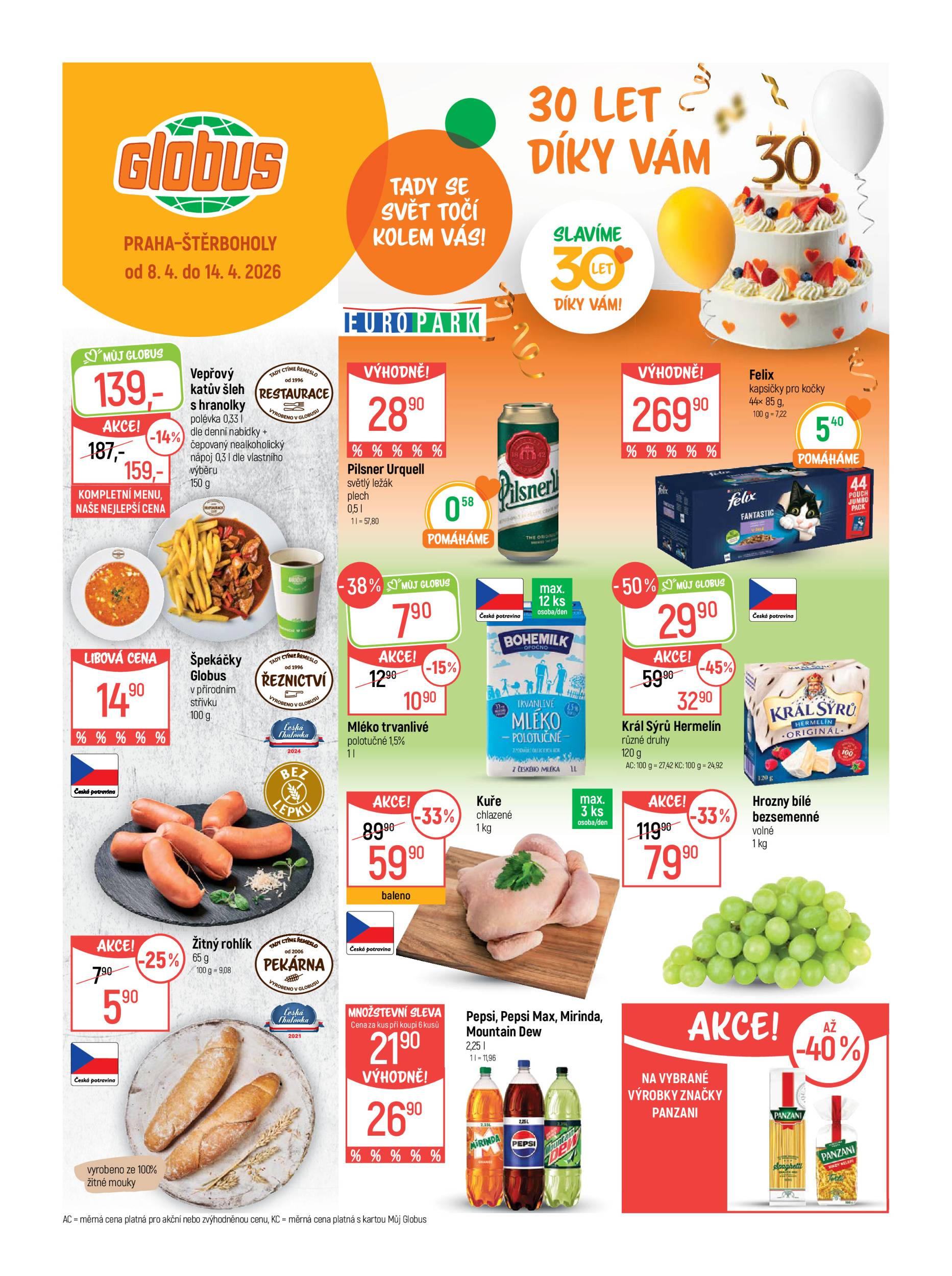 globus - Globus - Praha Štěrboholy leták platný od středy 08.04.2026 do úterý 14.04.2026