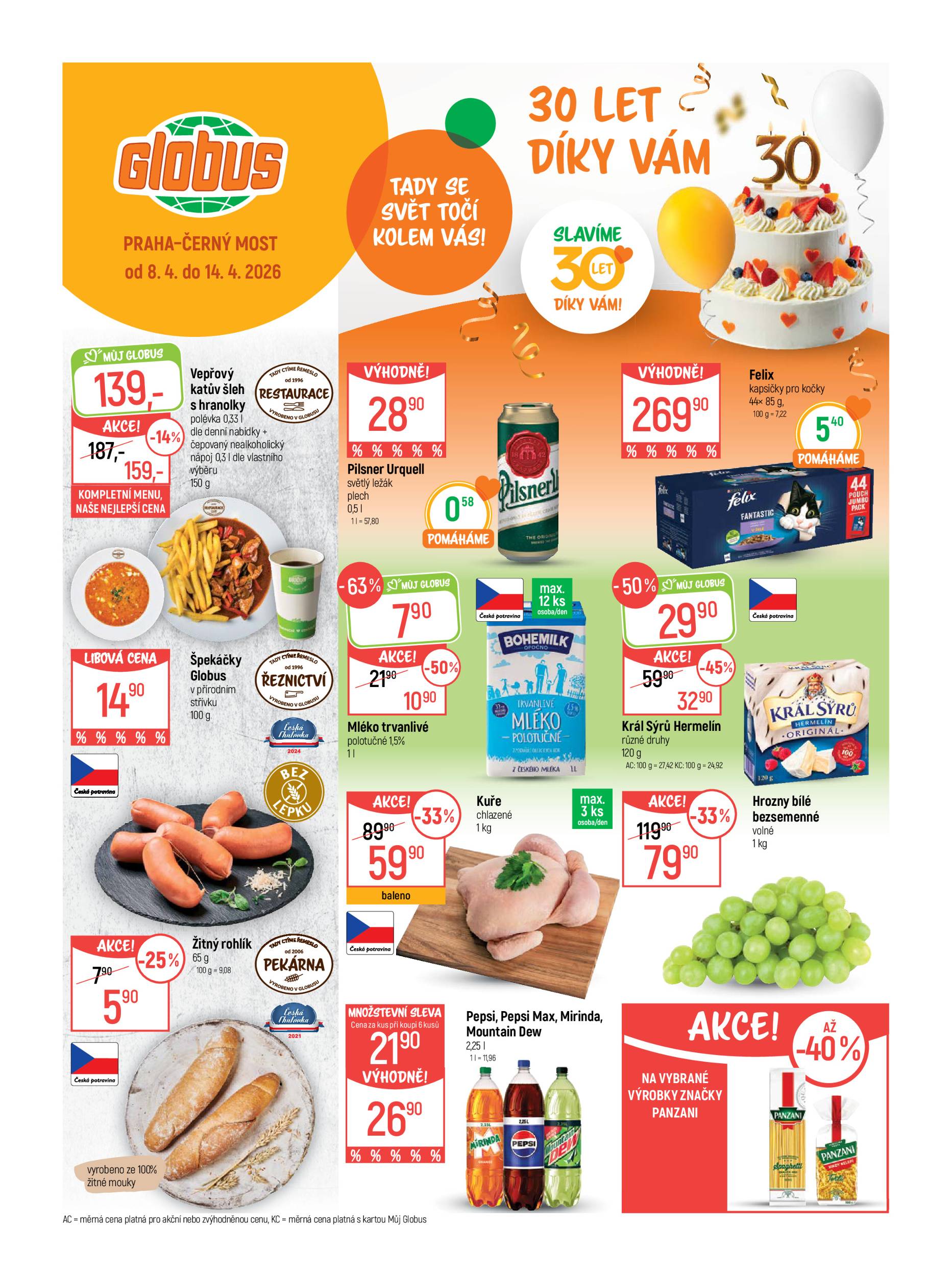globus - Globus - Praha Černý Most leták platný od středy 08.04.2026 do úterý 14.04.2026