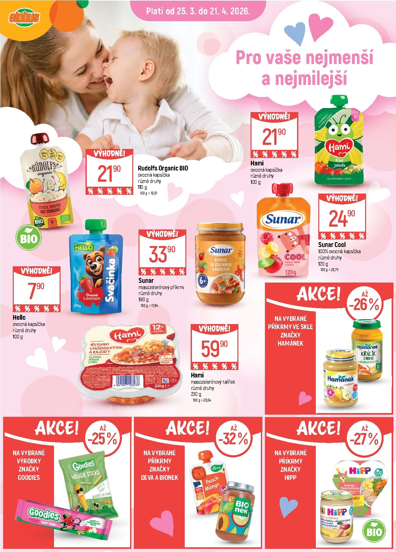 globus - Aktuální Globus - Pro naše nejmenší leták platný od středy 25.03.2026 do úterý 21.04.2026 - page: 1