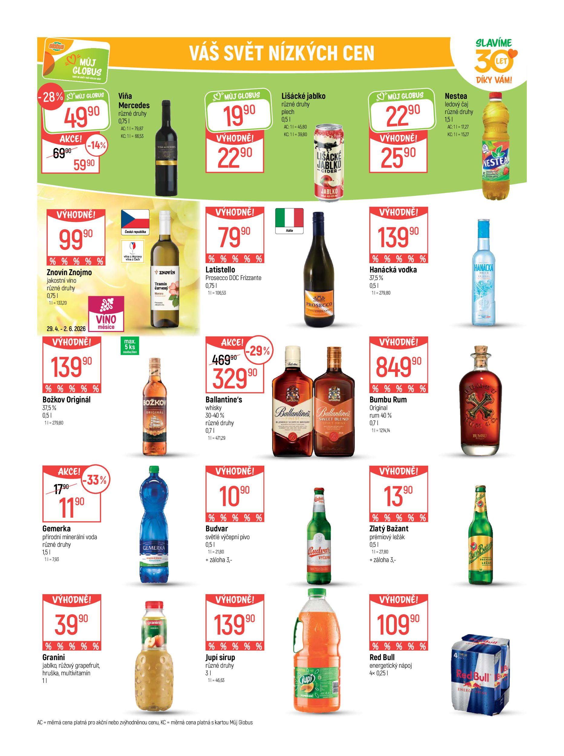globus - Globus - Plzeň - Chotíkov leták na příští týden od středy 29.04.2026 do úterý 05.05.2026 - page: 30