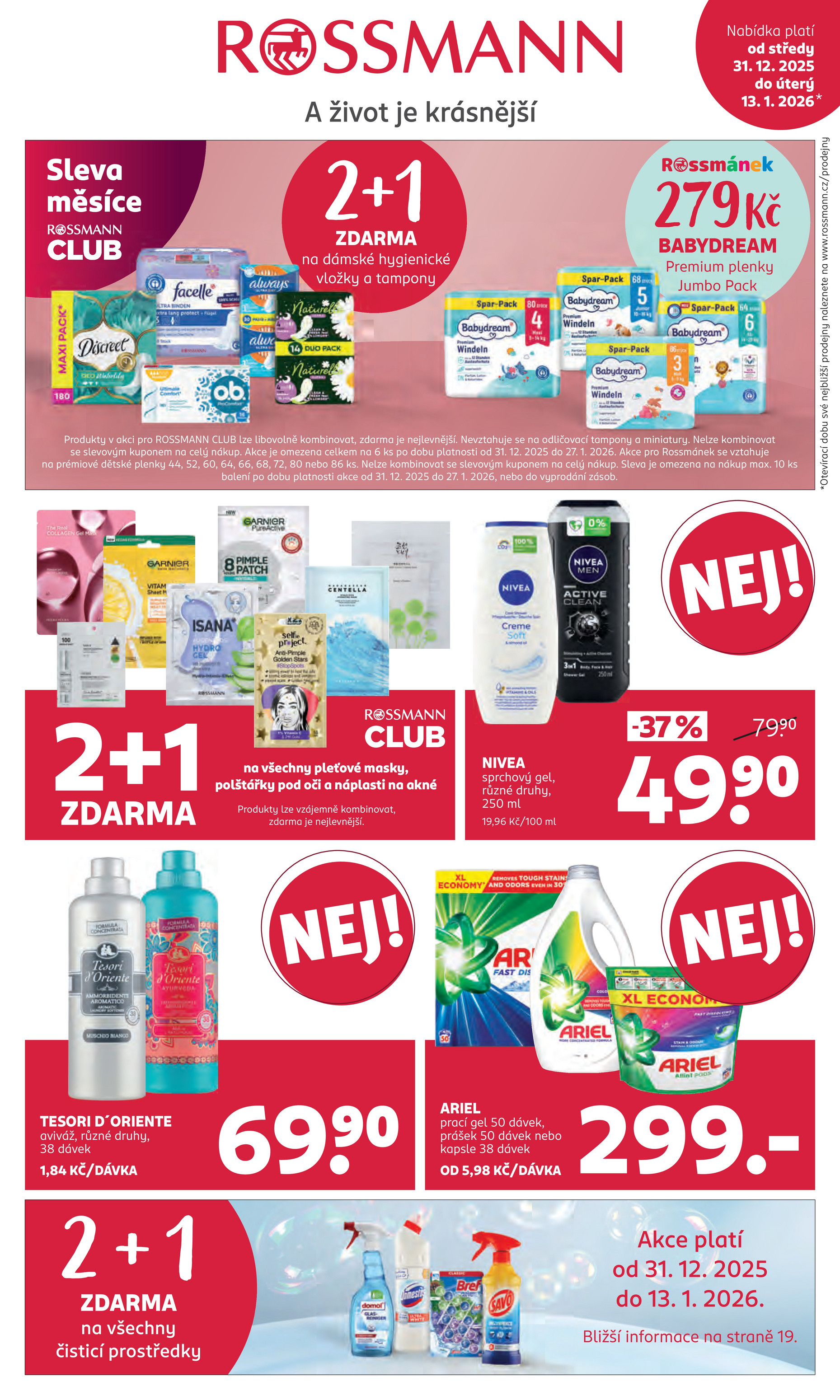 rossmann - Aktuální leták ROSSMANN od 31.12. do 13.01.