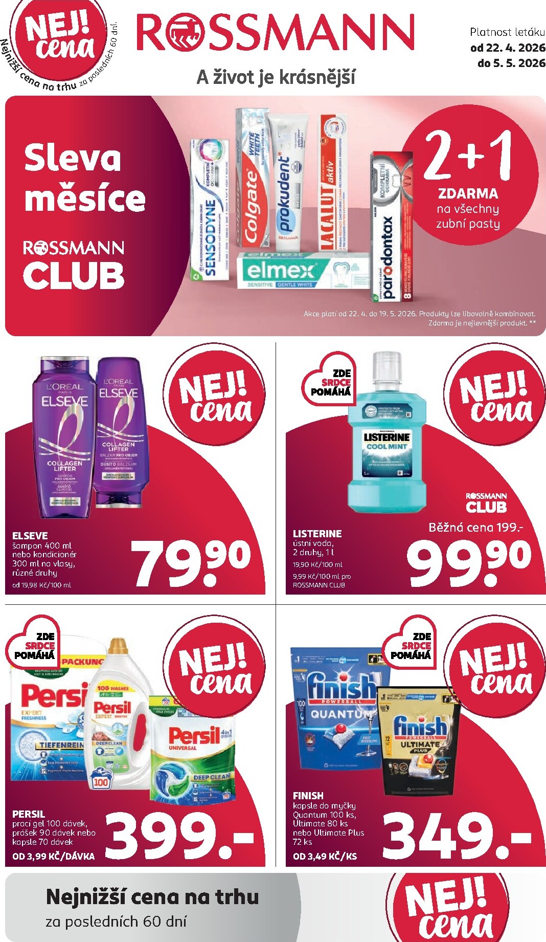 rossmann - Budoucí ROSSMANN leták platný od středy 22.04.2026 do úterý 05.05.2026