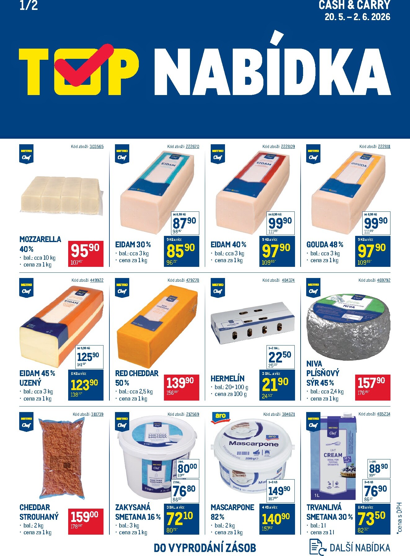 makro - Aktuální Makro - TOP mléčné výrobky leták platný od středy 20.05.2026 do úterý 02.06.2026