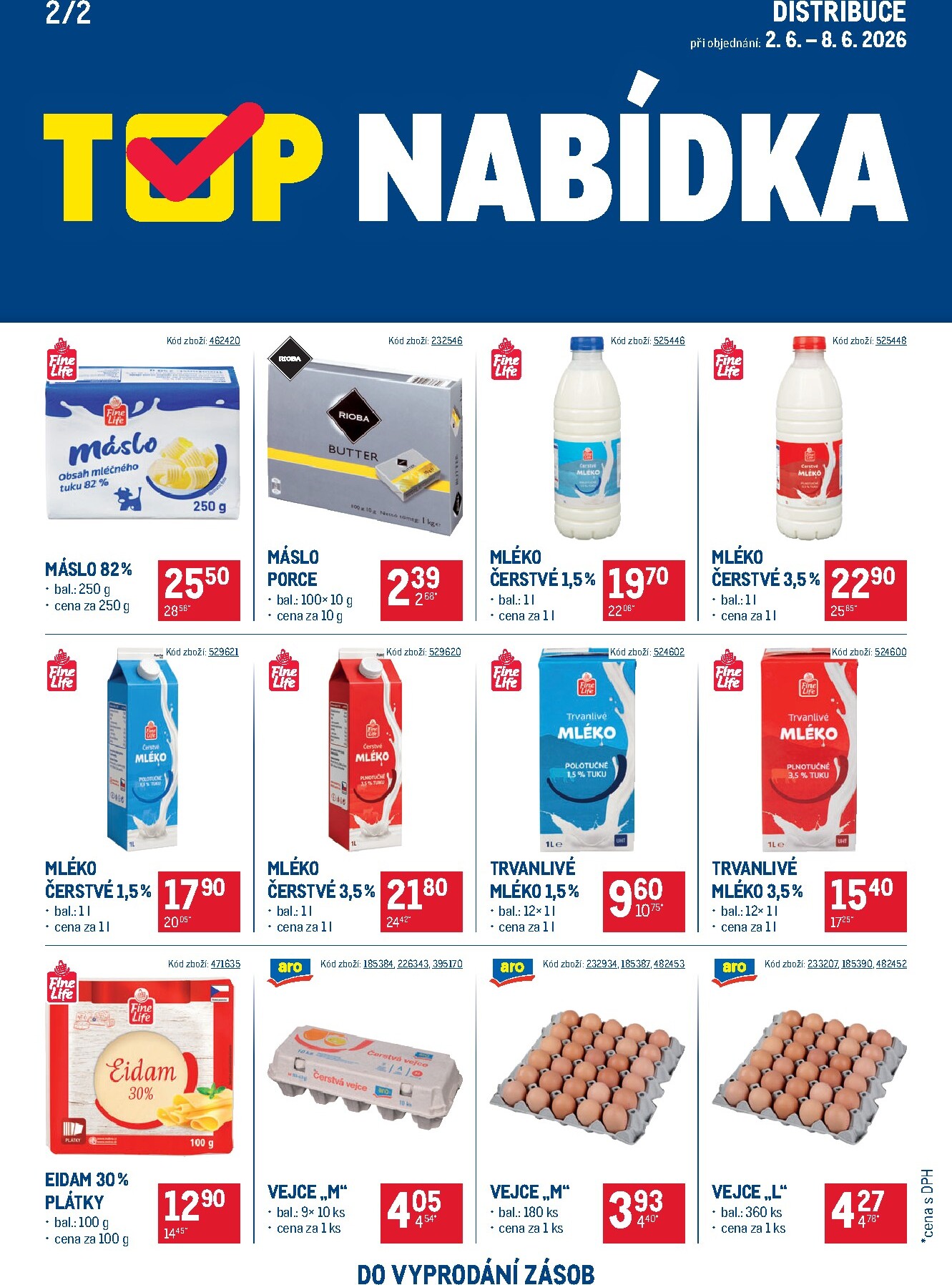 makro - Aktuální Makro - TOP mléčné výrobky - Distribuce leták platný od úterý 02.06.2026 do pondělí 15.06.2026 - page: 2
