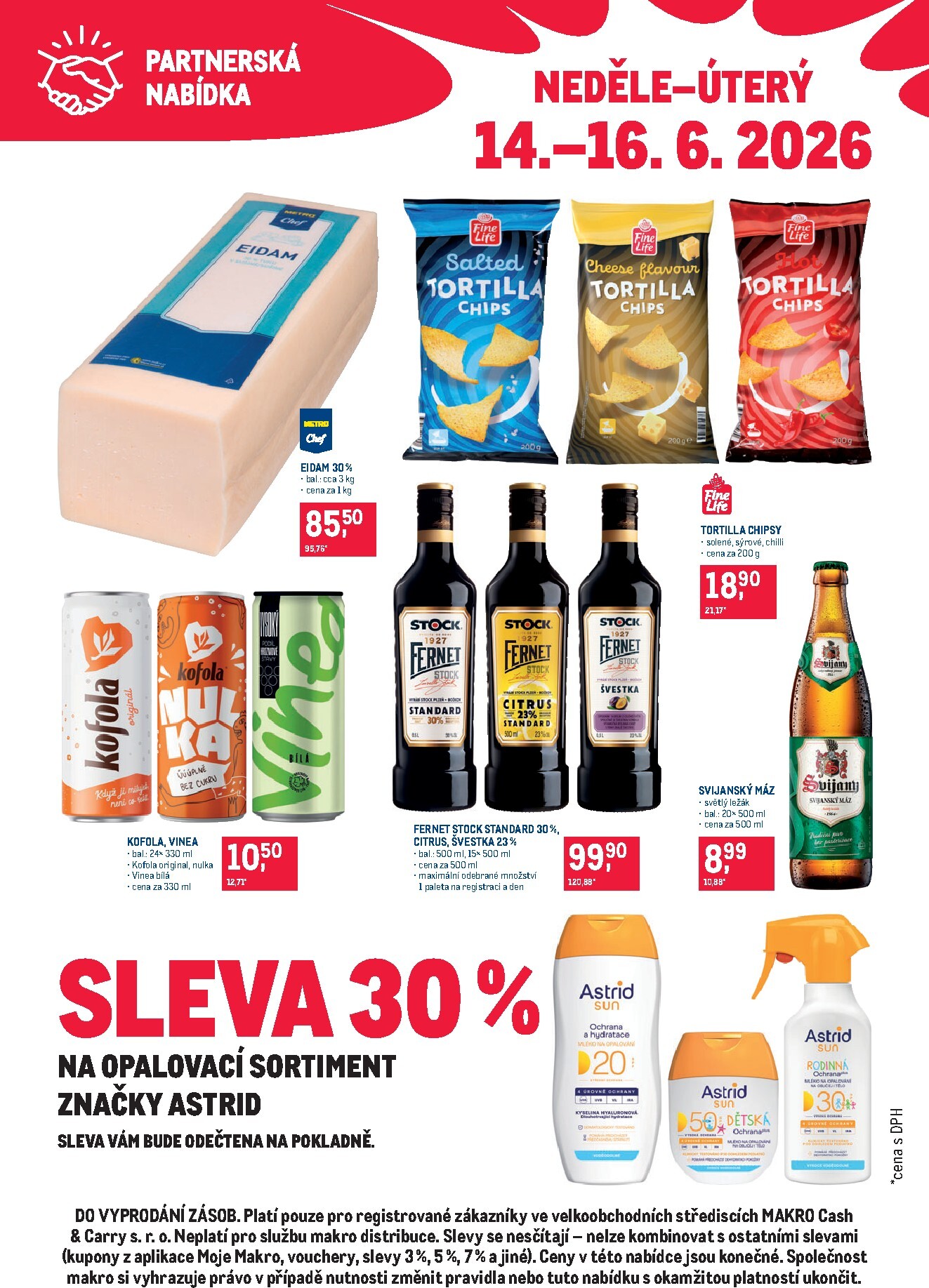 makro - Makro - Partnerská nabídka leták na příští týden od neděle 14.06.2026 do úterý 16.06.2026