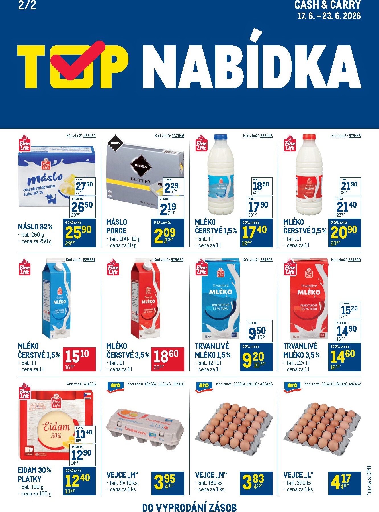 makro - Aktuální Makro - TOP mléčné výrobky leták platný od středy 17.06.2026 do úterý 30.06.2026 - page: 2