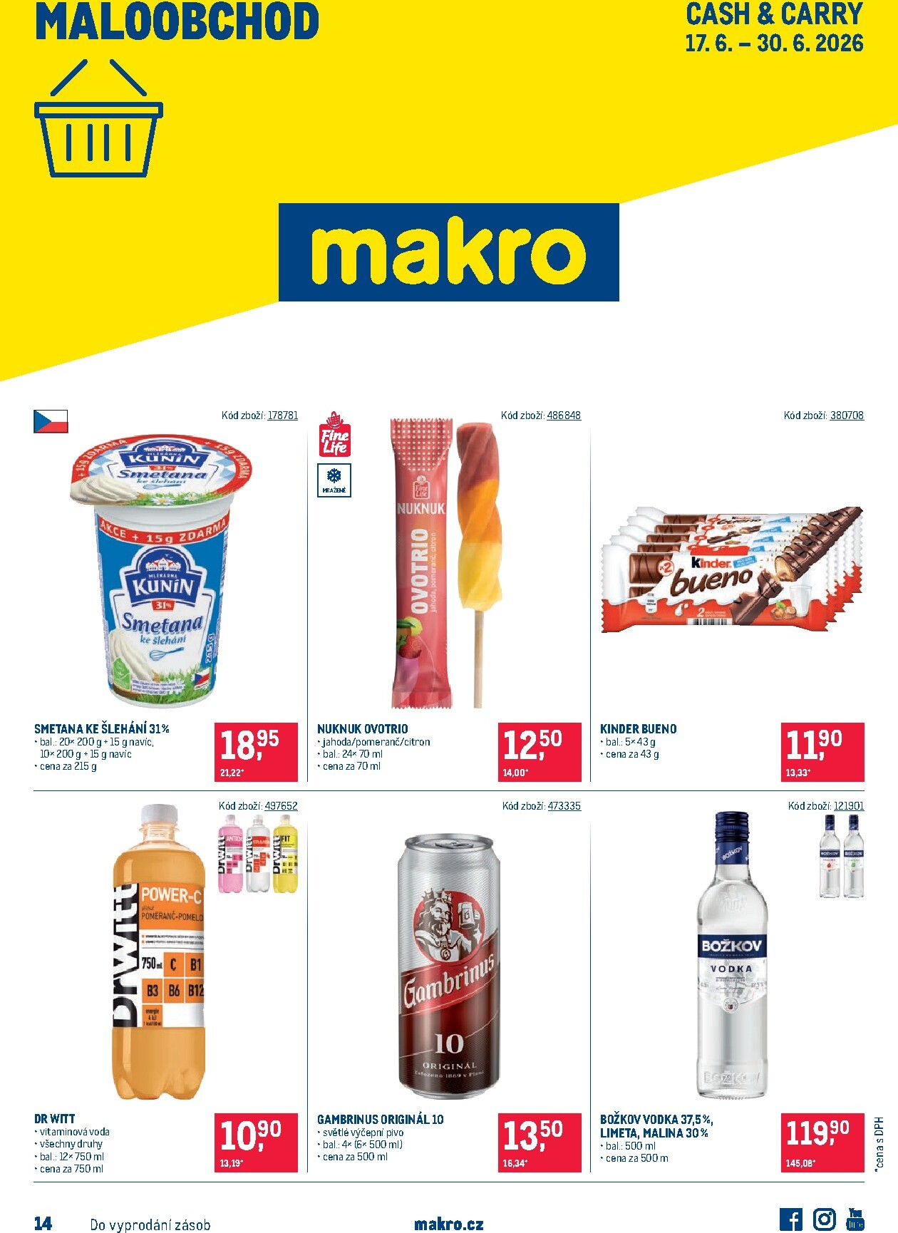 makro - Aktuální Makro - Maloobchod leták platný od středy 17.06.2026 do úterý 30.06.2026