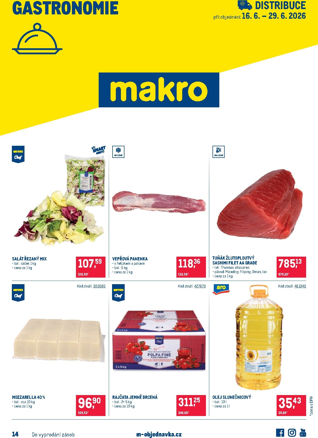 makro - Aktuální Makro - Gastronomie distribuce leták platný od úterý 16.06.2026 do pondělí 29.06.2026