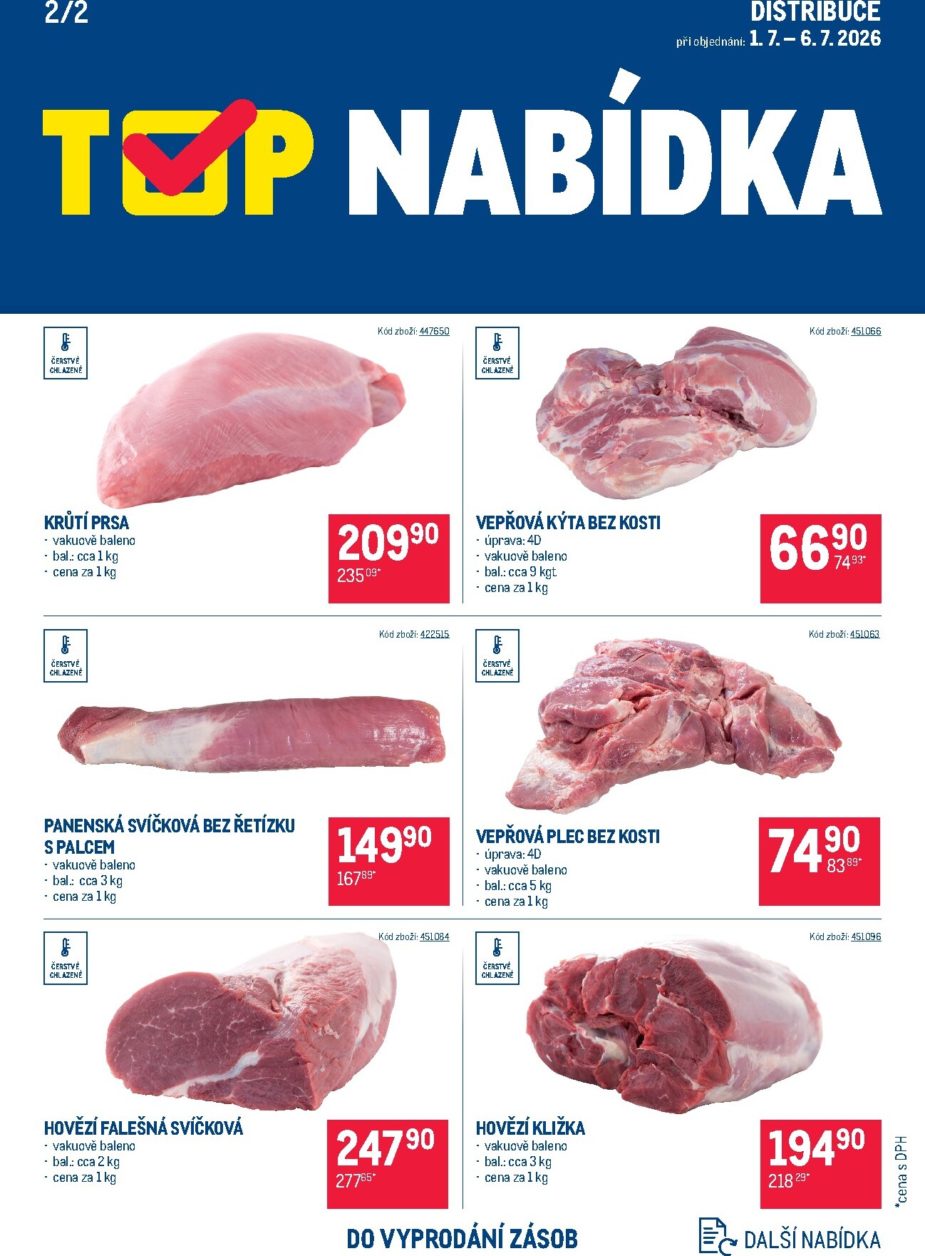makro - Aktuální Makro - TOP maso Distribuce leták platný od středy 01.07.2026 do pondělí 06.07.2026 - page: 2