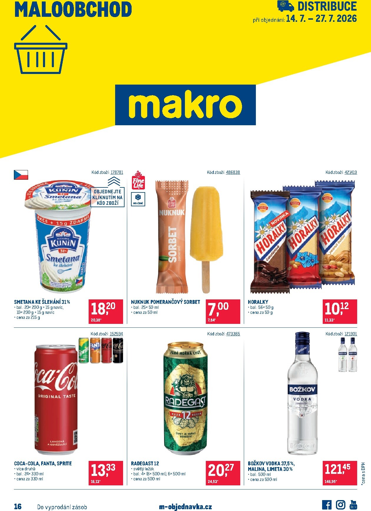 makro - Aktuální Makro - Maloobchod - Distribuce leták platný od úterý 14.07.2026 do pondělí 27.07.2026