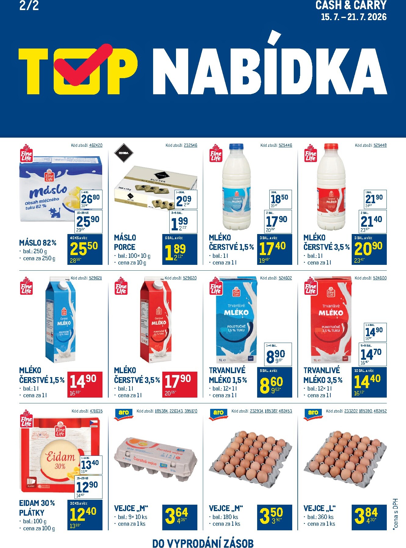 makro - Aktuální Makro - TOP mléčné výrobky leták platný od středy 15.07.2026 do úterý 28.07.2026 - page: 2