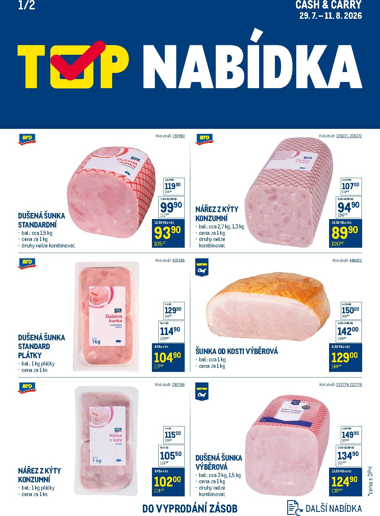 makro - Aktuální Makro - TOP uzeniny leták platný od středy 29.07.2026 do úterý 11.08.2026