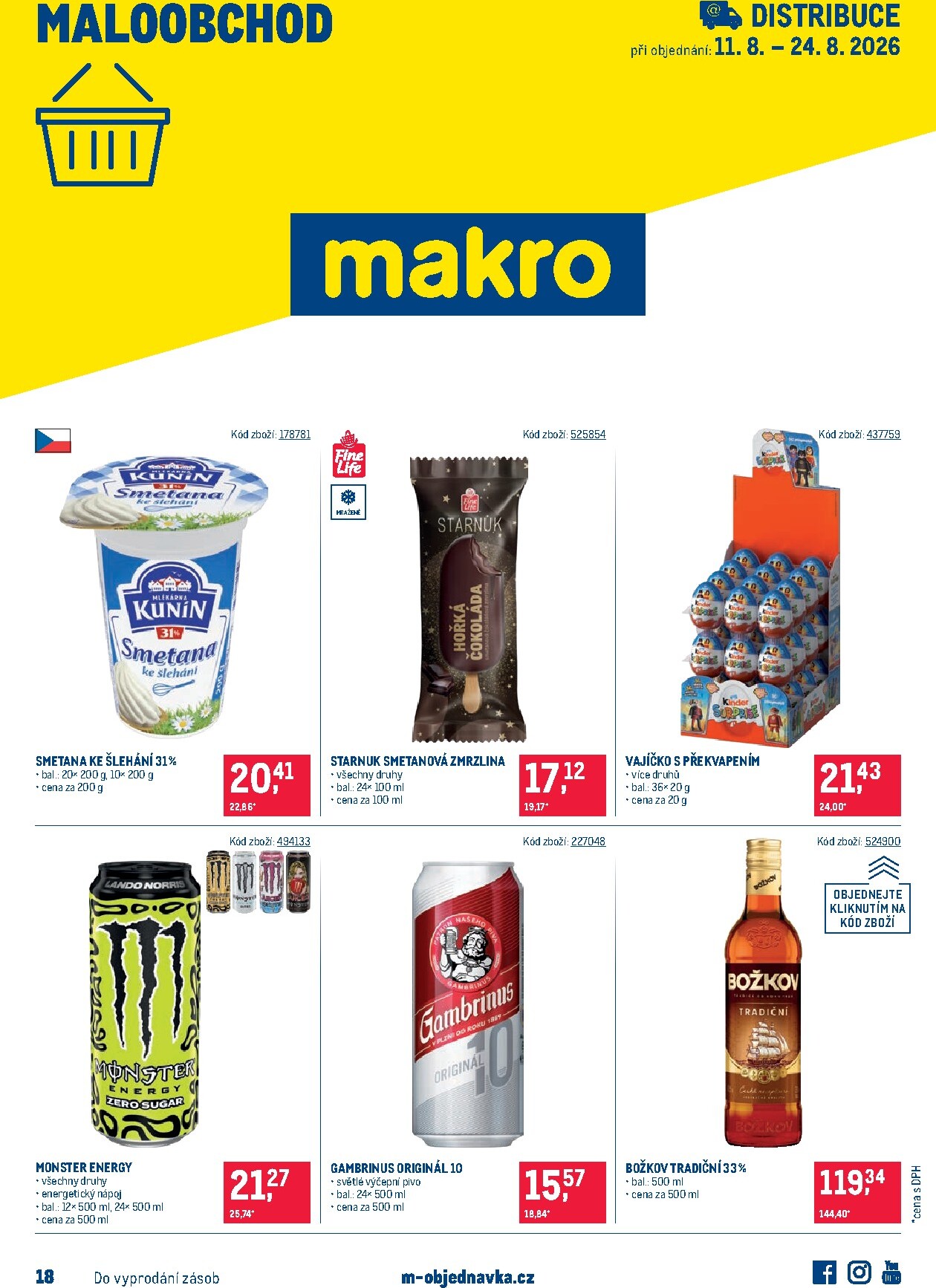 makro - Aktuální Makro - Maloobchod - Distribuce leták platný od úterý 11.08.2026 do pondělí 24.08.2026