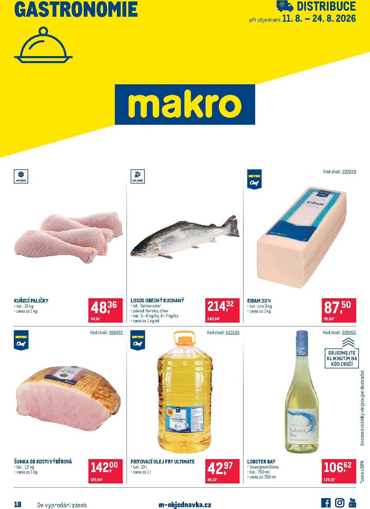makro - Aktuální Makro - Gastronomie - Distribuce leták platný od úterý 11.08.2026 do pondělí 24.08.2026