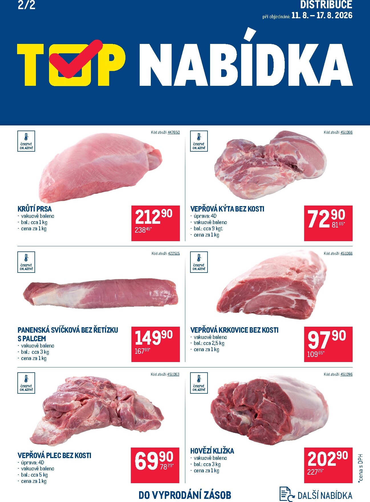 makro - Aktuální Makro - TOP nabídka masa Distribuce leták platný od úterý 11.08.2026 do pondělí 17.08.2026 - page: 2