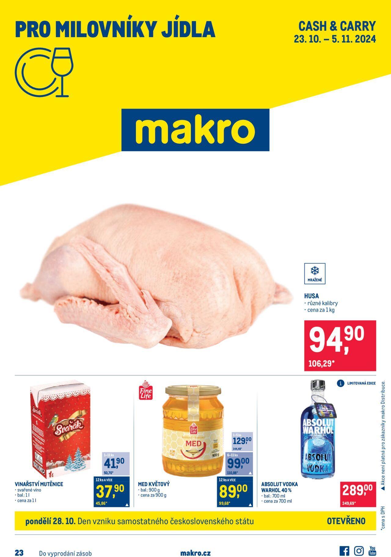 makro - Makro leták - Pro milovníky jídla 23.10.2024 - 05.11.2024