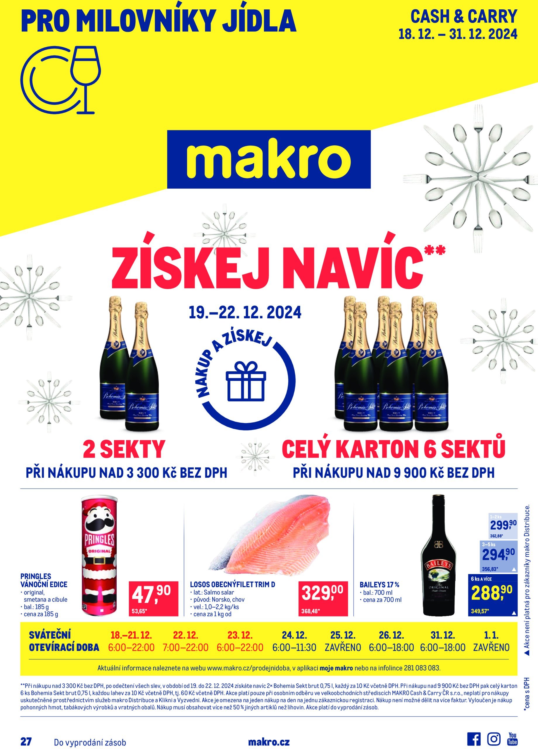 makro - Leták Makro - Pro milovníky jídla od 18.12. do 31.12.