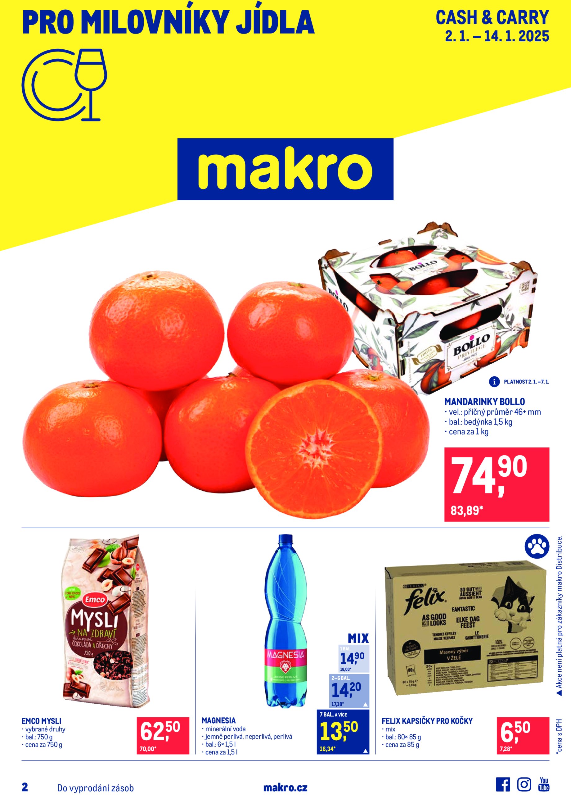 makro - Leták Makro - Pro milovníky jídla od 02.01. do 14.01.