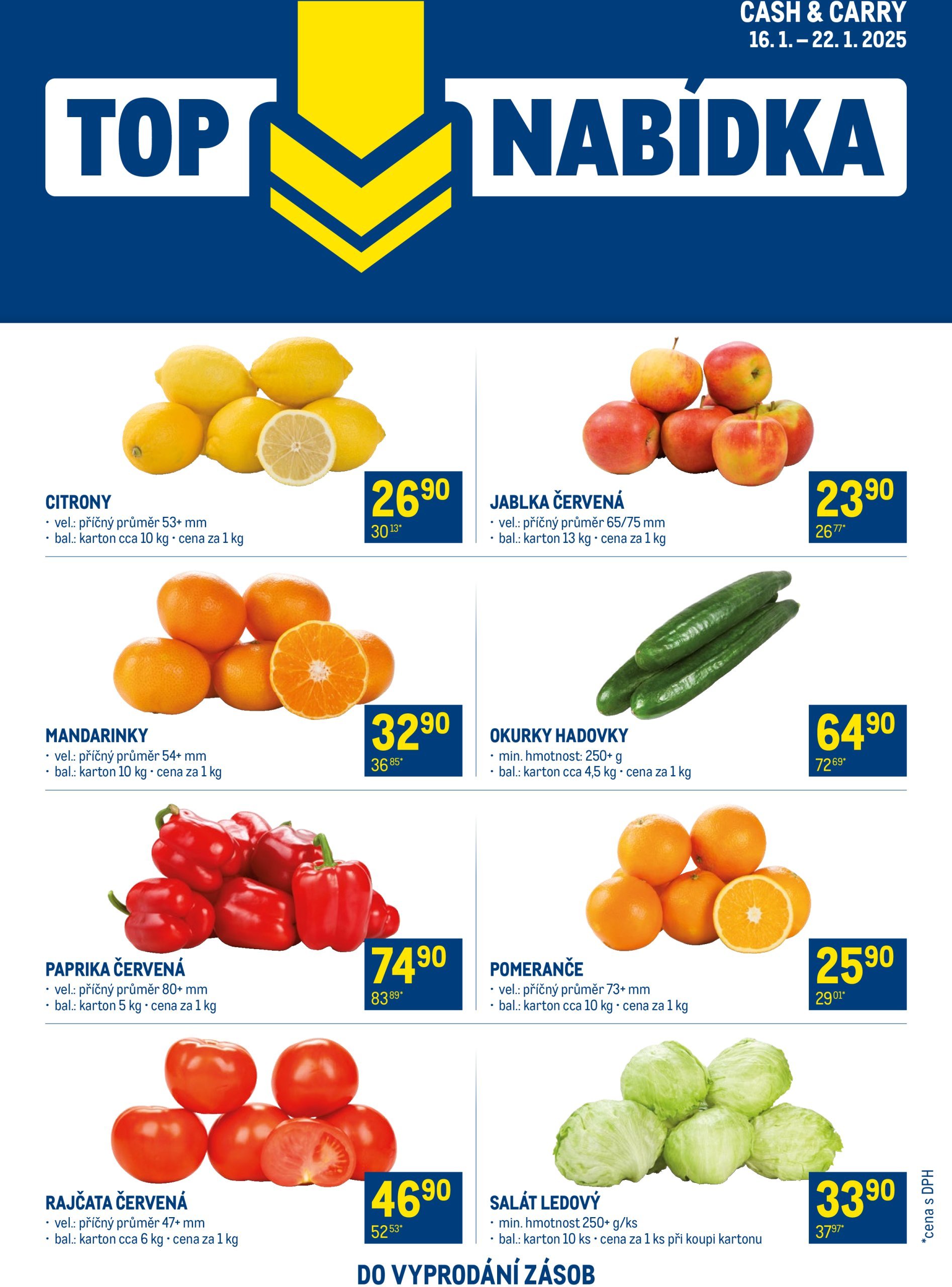 makro - Leták Makro - TOP ovoce a zelenina od 16.01. do 25.01.