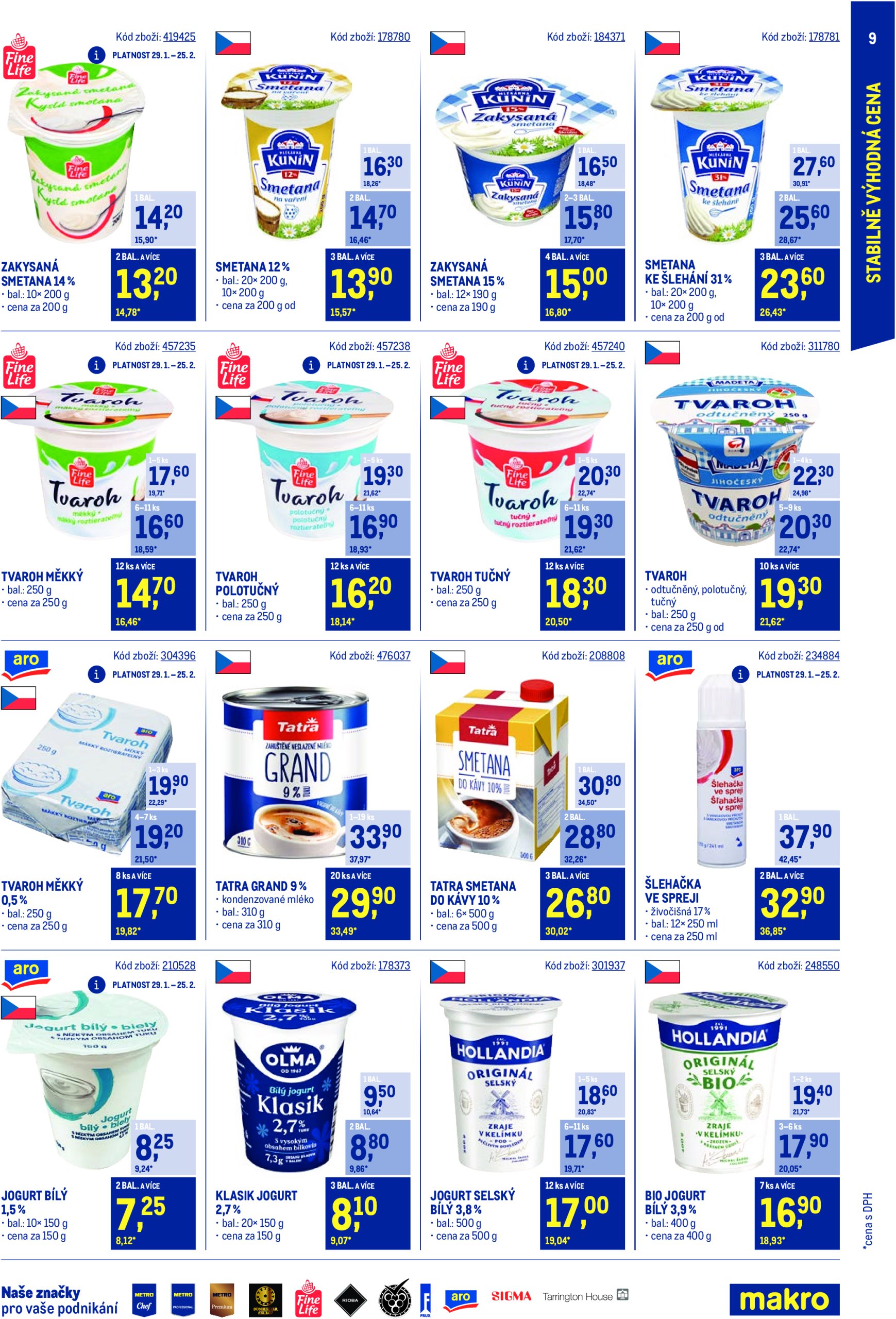 makro - Leták Makro - Stabilně výhodná cena Maloobchod od 29.01. do 25.03. - page: 9