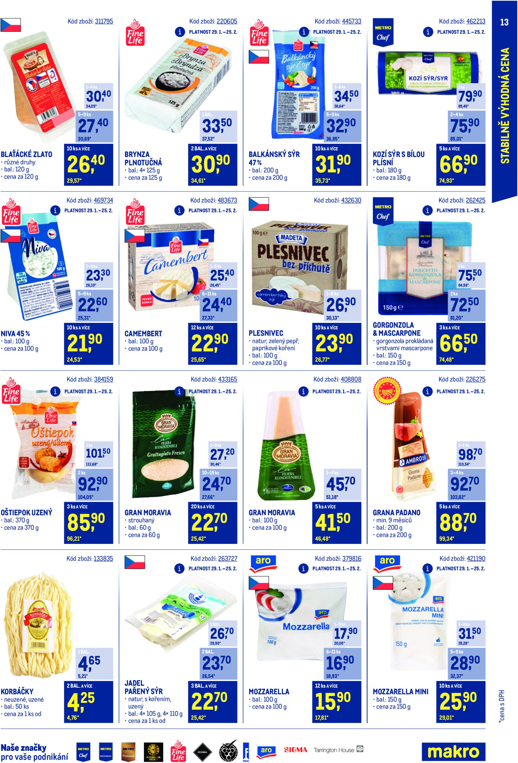 makro - Leták Makro - Stabilně výhodná cena Maloobchod od 29.01. do 25.03. - page: 13