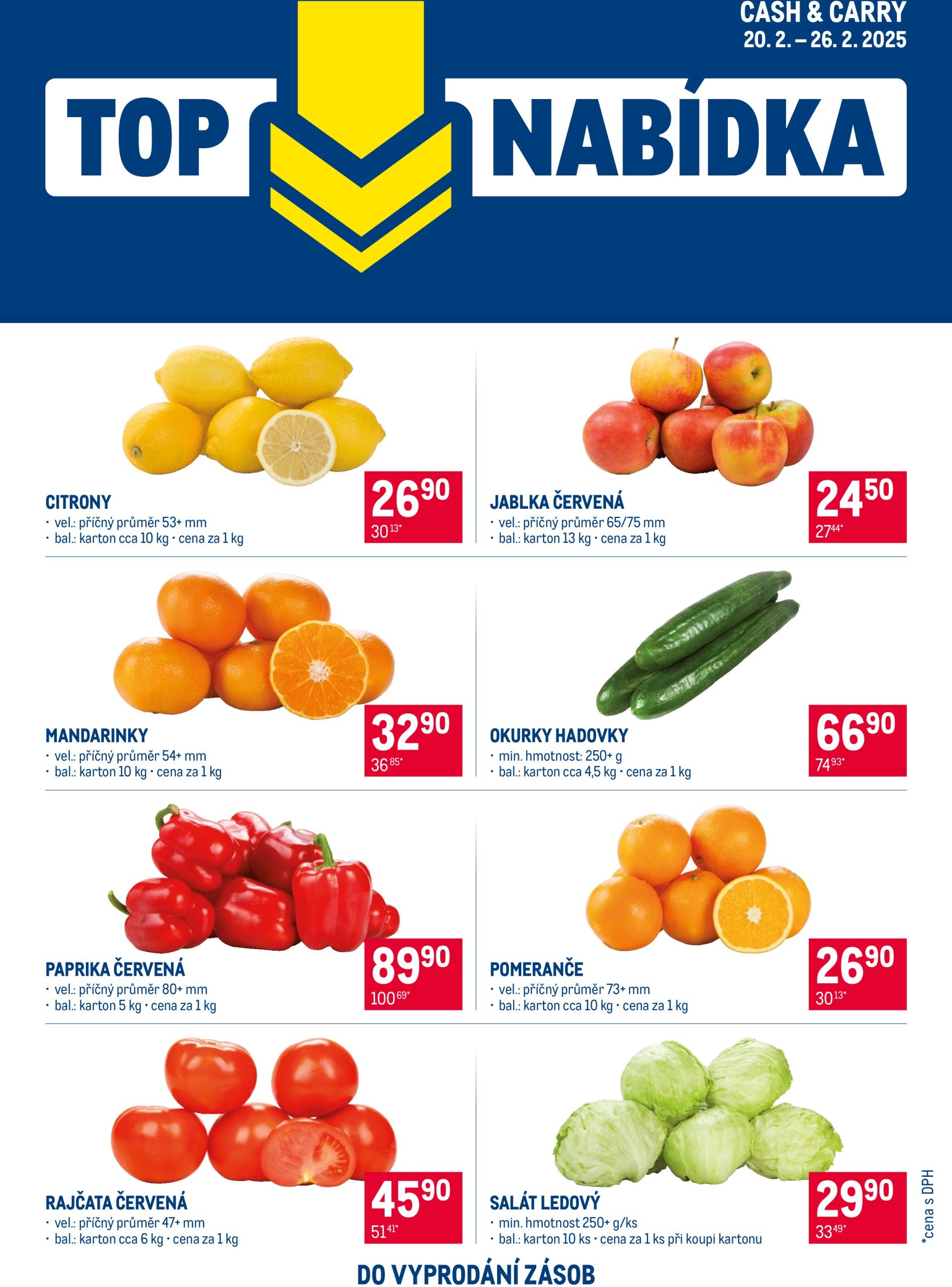 makro - Leták Makro - TOP ovoce a zelenina od 20.02. do 26.02. - page: 1