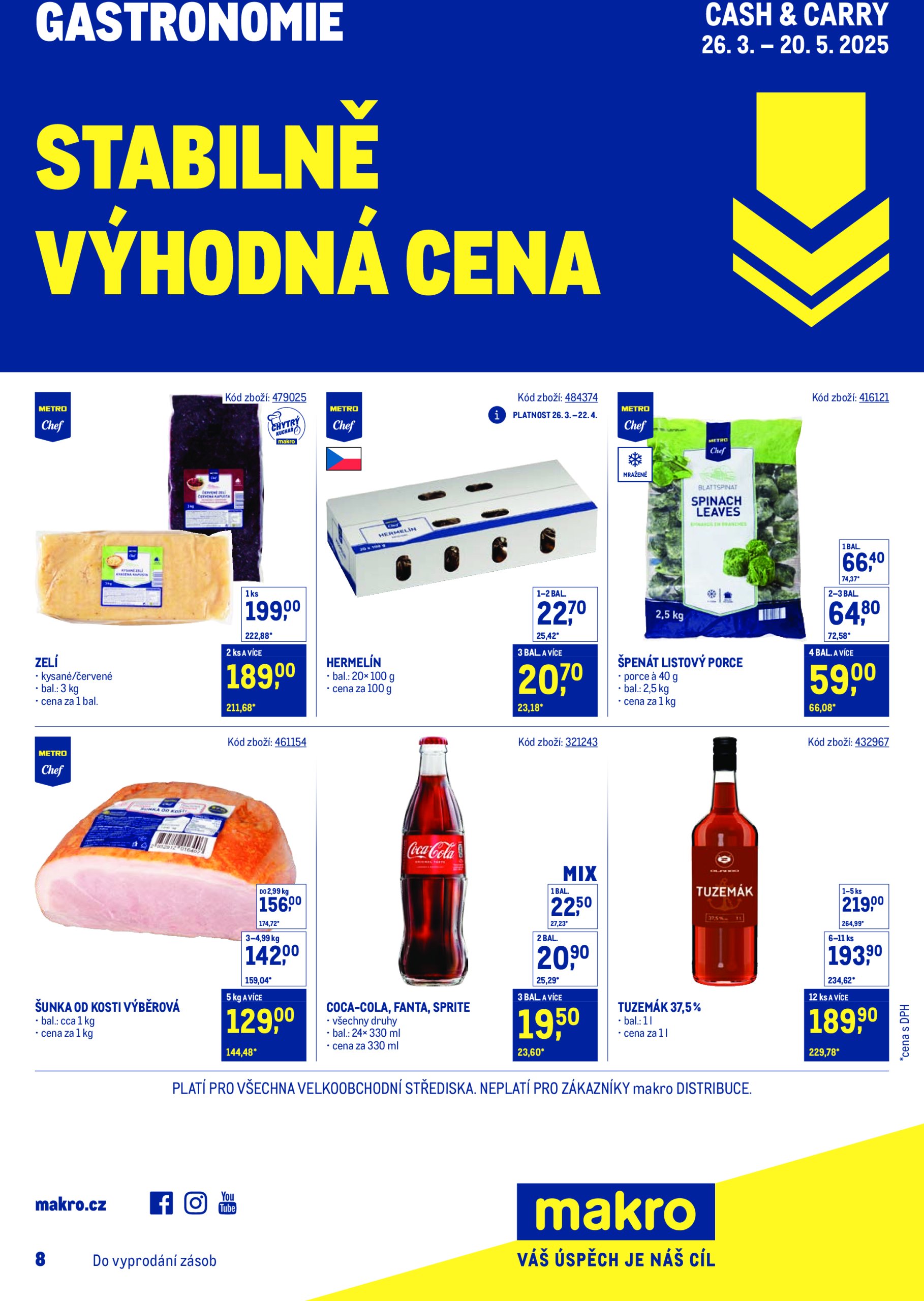 makro - Leták Makro - Stabilně výhodná cena Gastronomie od 26.03. do 20.05.