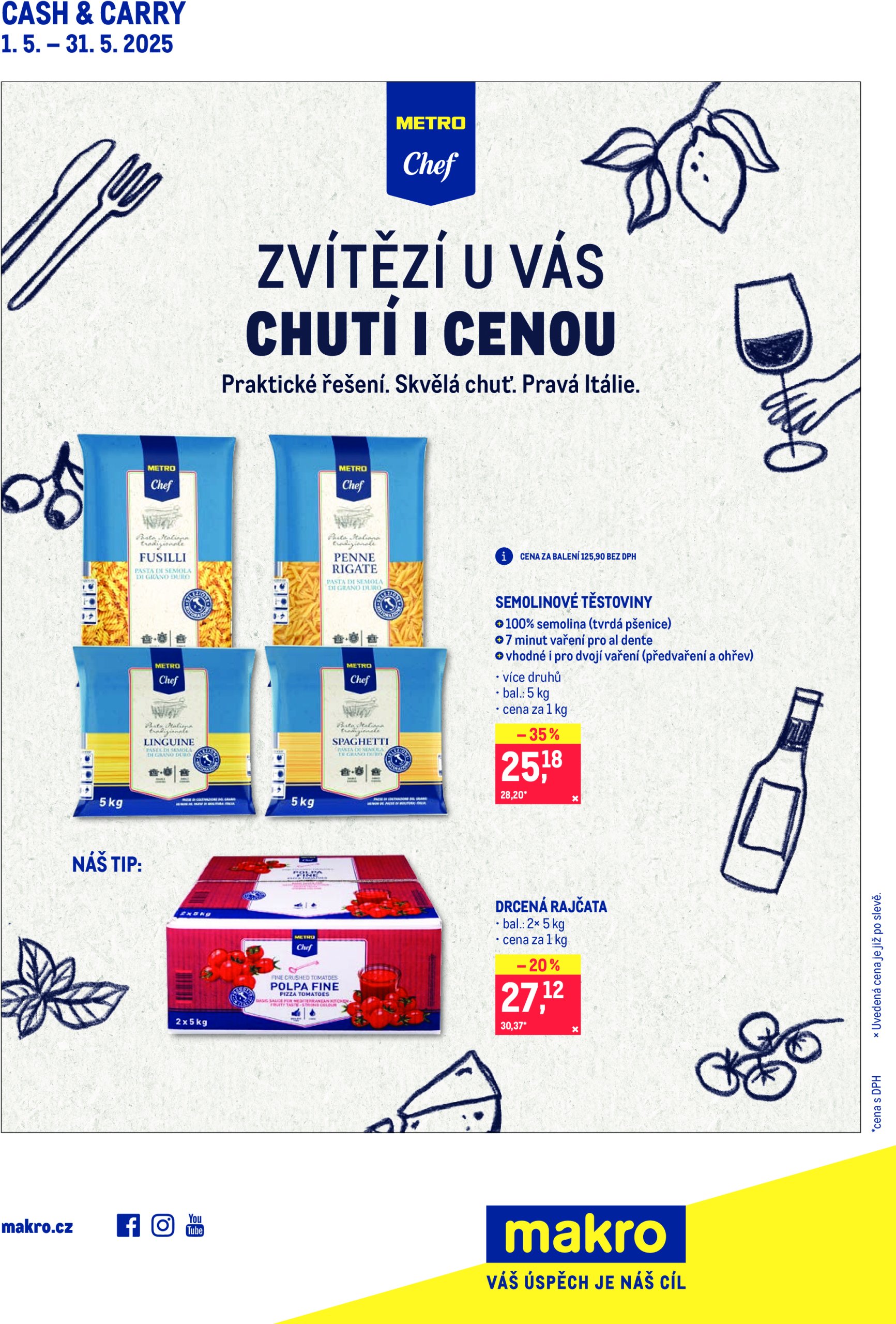 makro - Leták Makro - Pasta od 01.05. do 31.05.