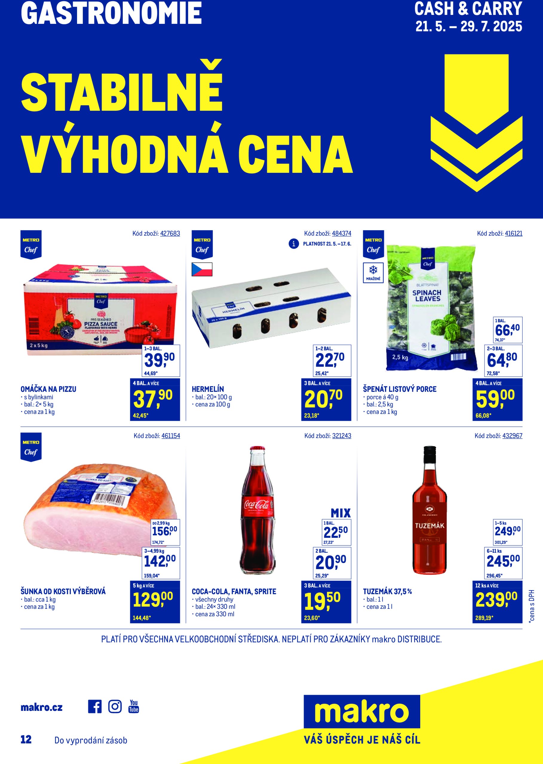 makro - Leták Makro - Stabilně výhodná cena Gastronomie od 21.05. do 29.07.