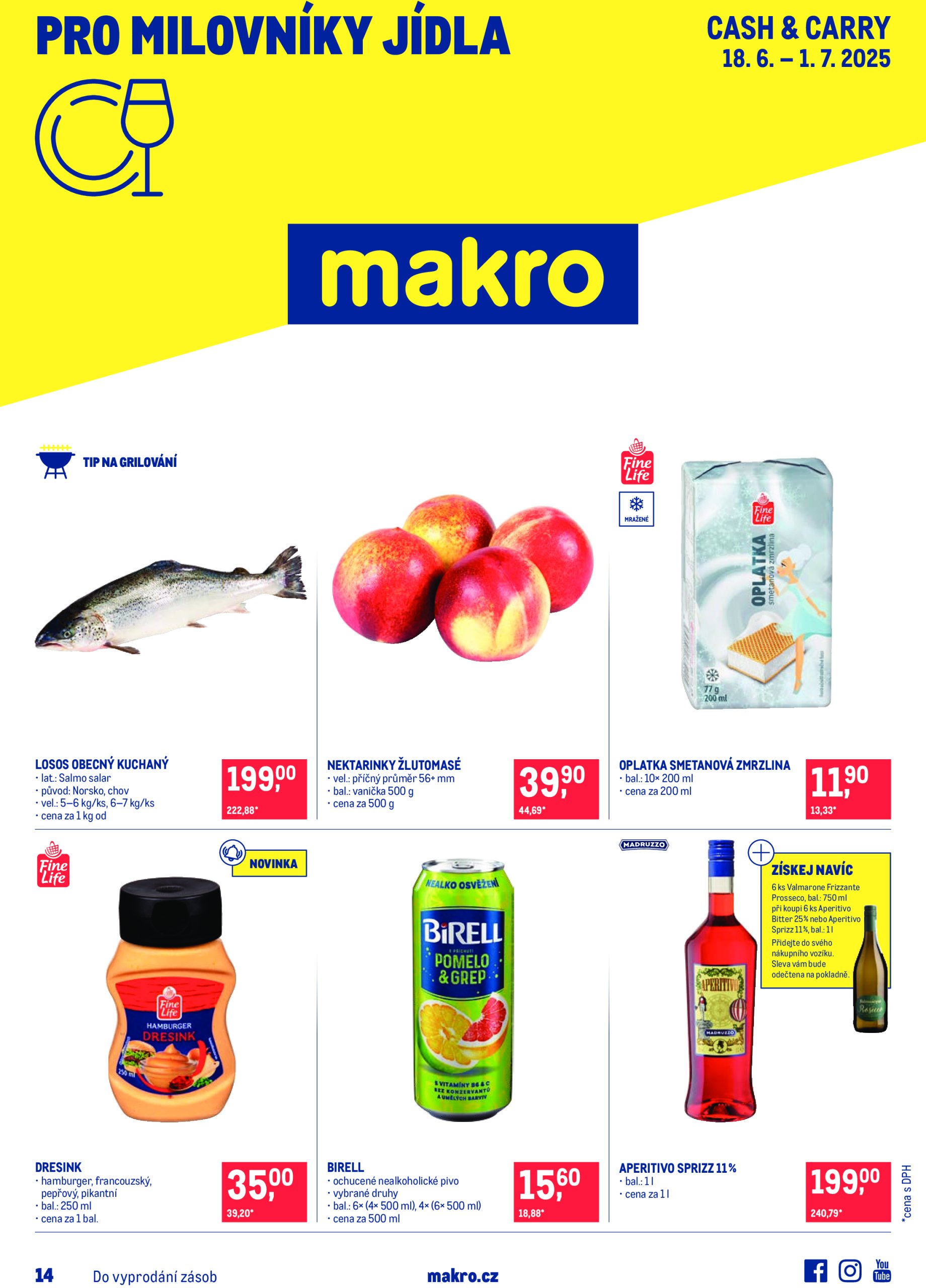 makro - Leták Makro - Pro milovníky jídla od 18.06. do 01.07.