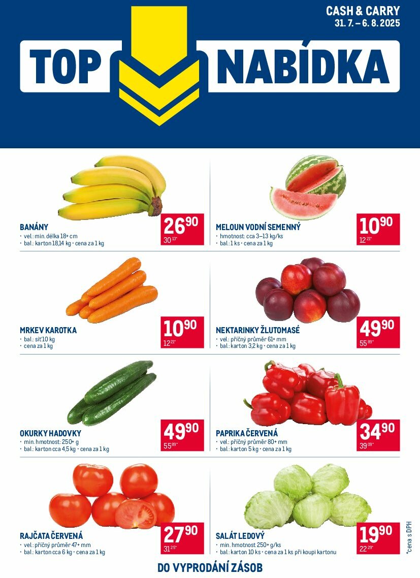 makro - Leták Makro - TOP ovoce a zelenina od 31.07. do 06.08.