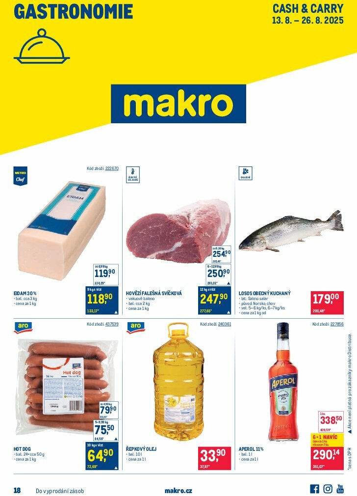 makro - Leták Makro - Gastronomie od 13.08. do 26.08.